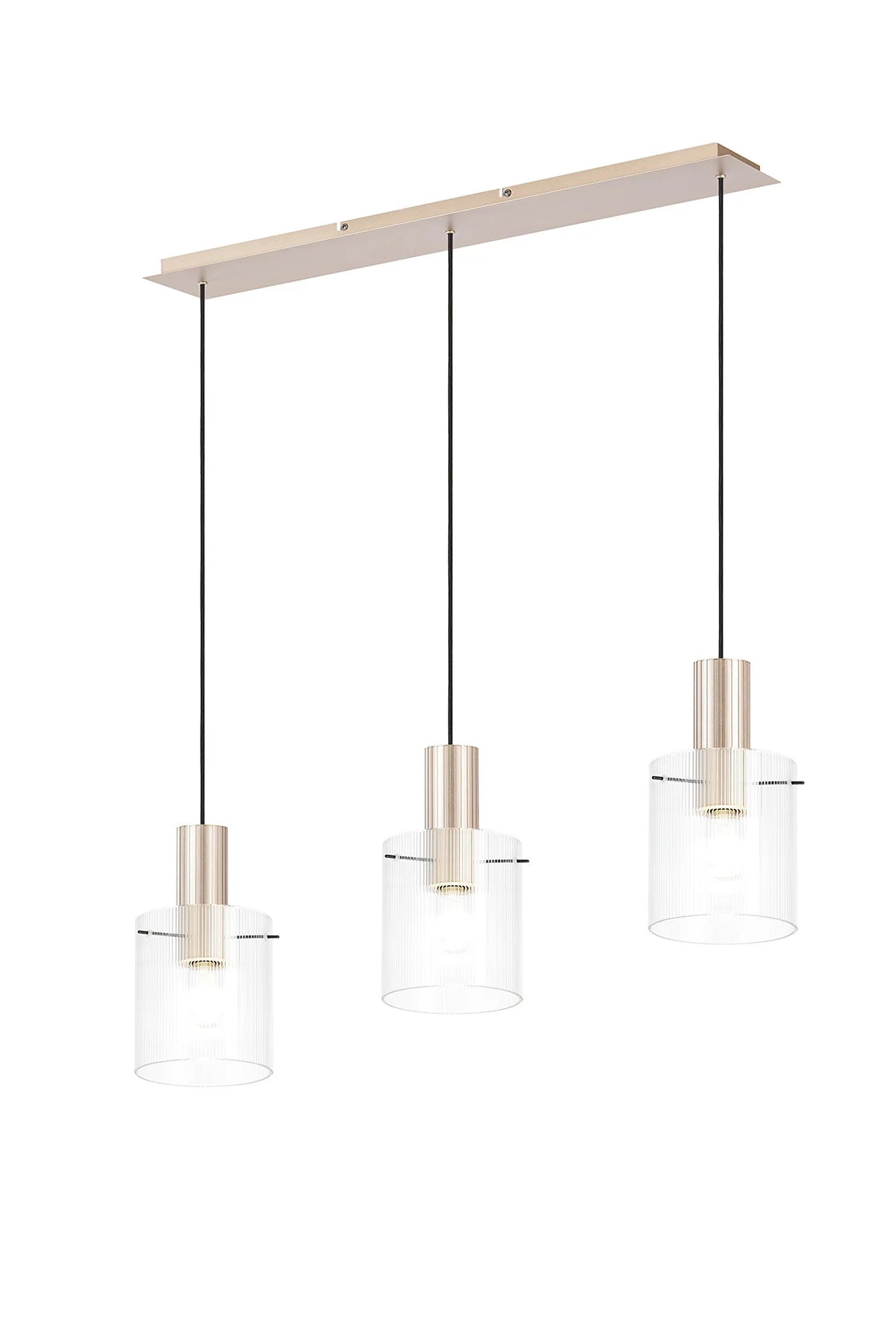 Hailey 3Lt Linear Pendant Wide Line Glass - Various Colours - Image 5