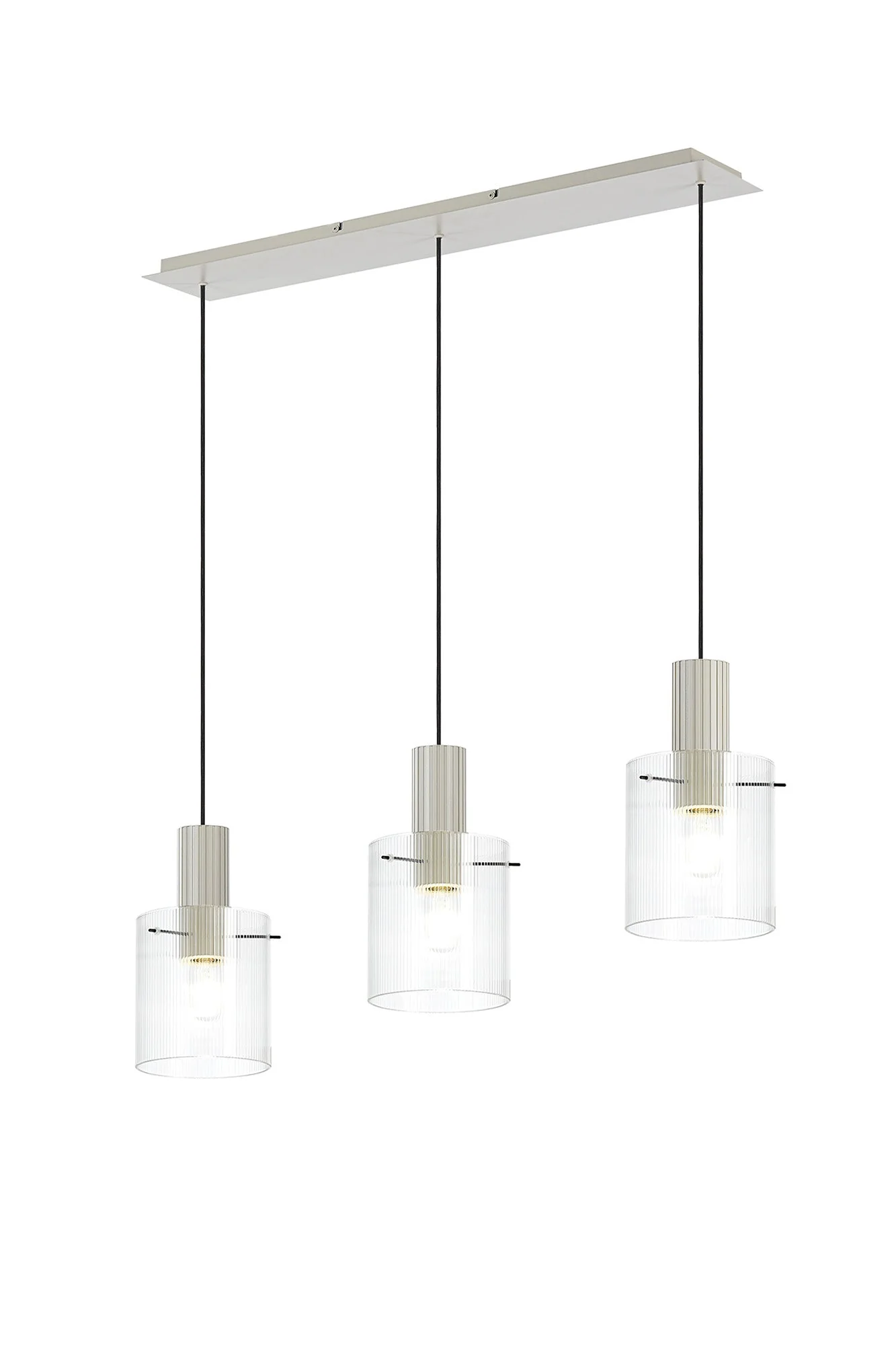 Hailey 3Lt Linear Pendant Wide Line Glass - Various Colours - Image 8