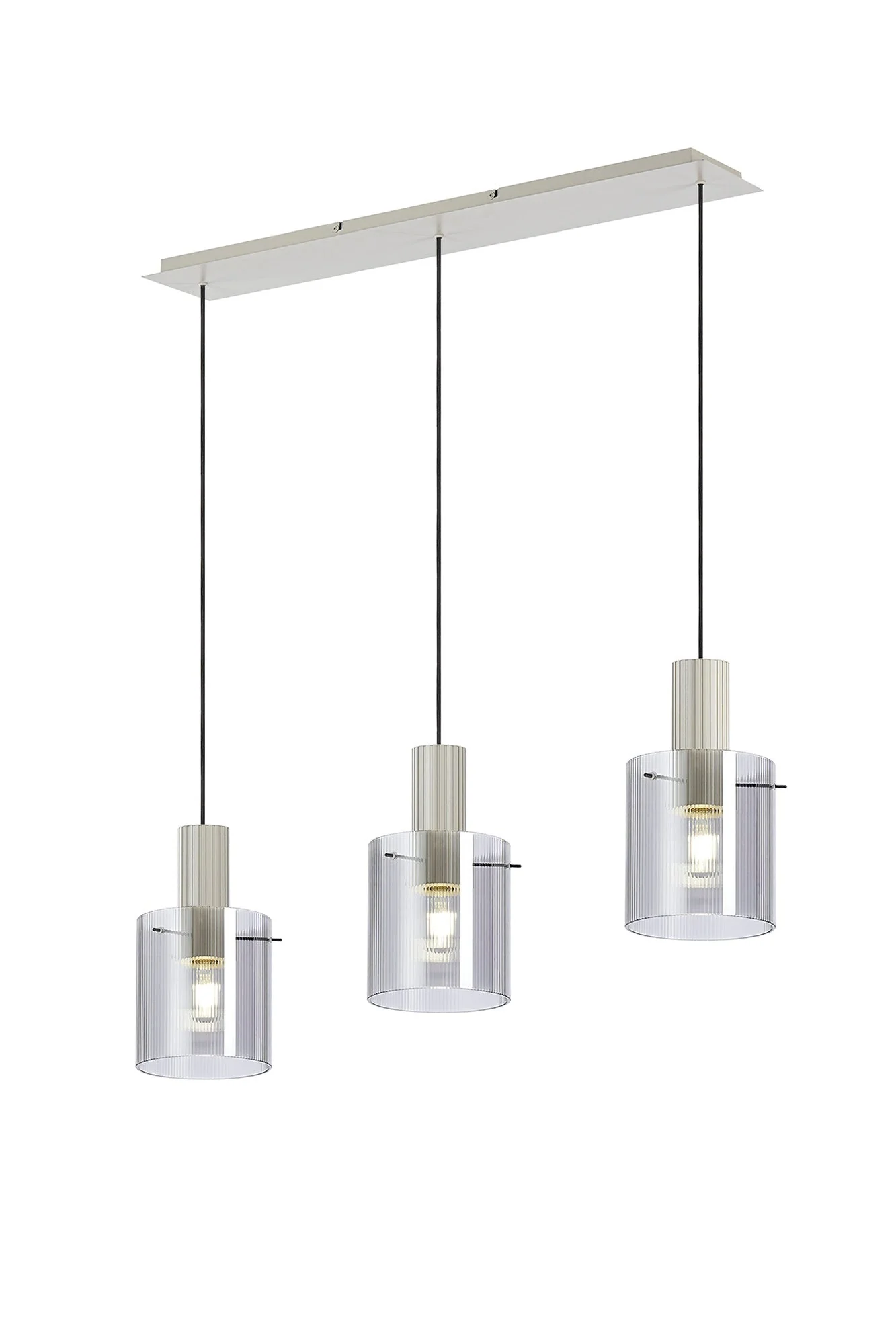 Hailey 3Lt Linear Pendant Wide Line Glass - Various Colours - Image 9