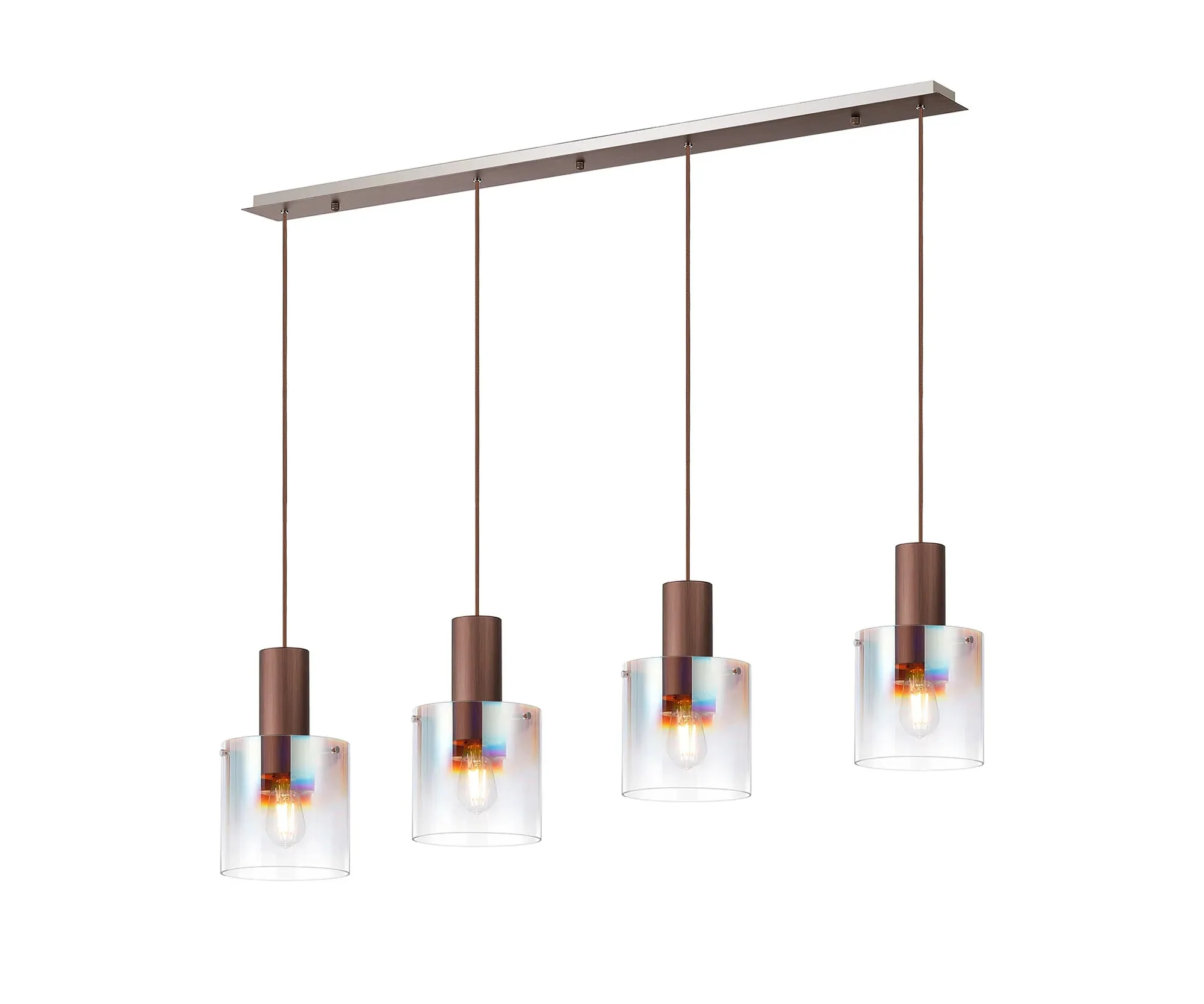 Hailey 4Lt Smooth Linear Pendant - Various Colours - Image 2