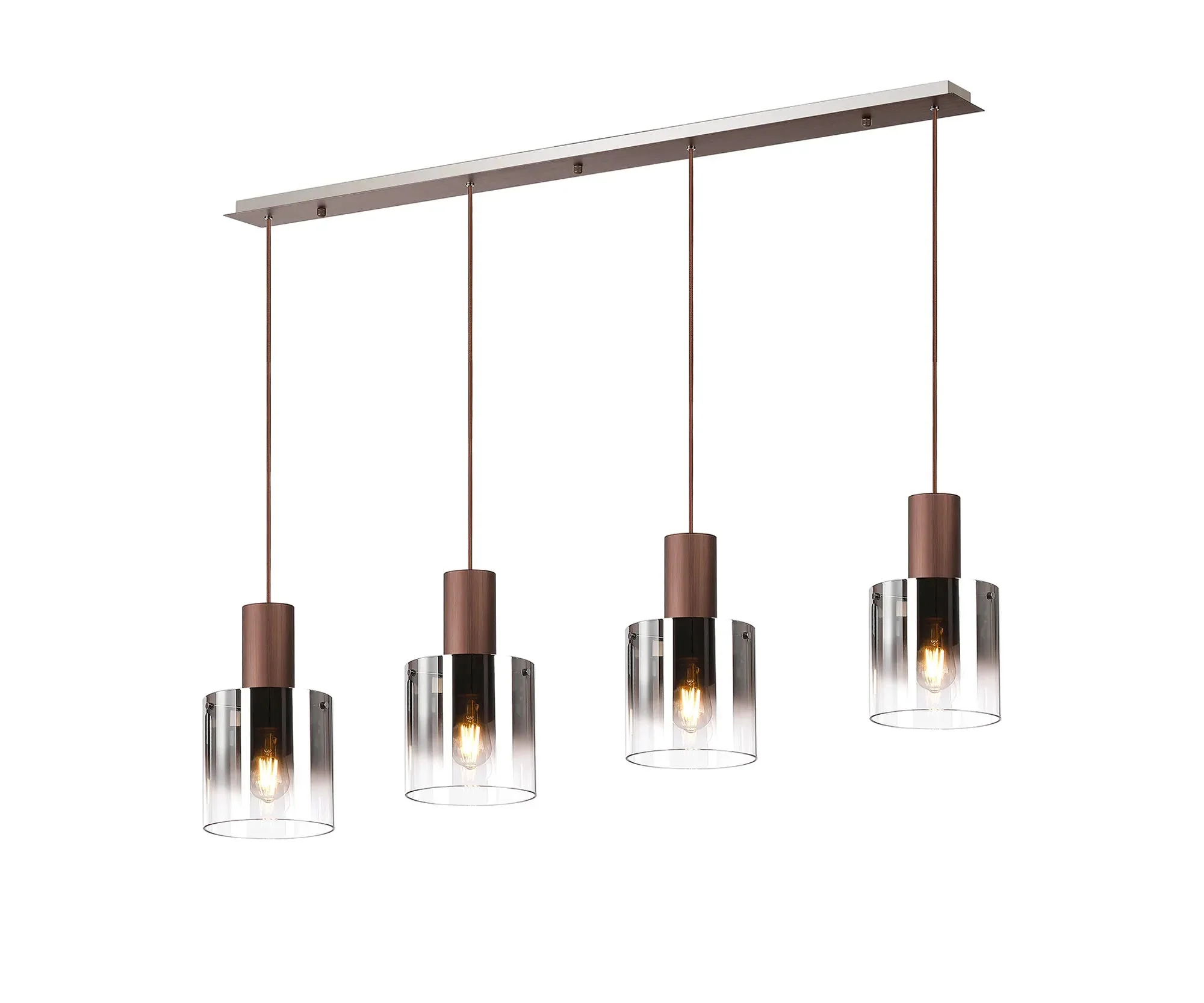 Hailey 4Lt Smooth Linear Pendant - Various Colours - Image 3