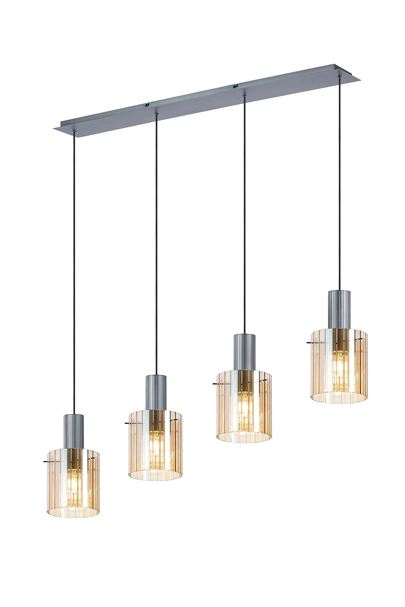 Hailey 4Lt Linear Pendant Wide Line Glass - Various Colours - Image 10
