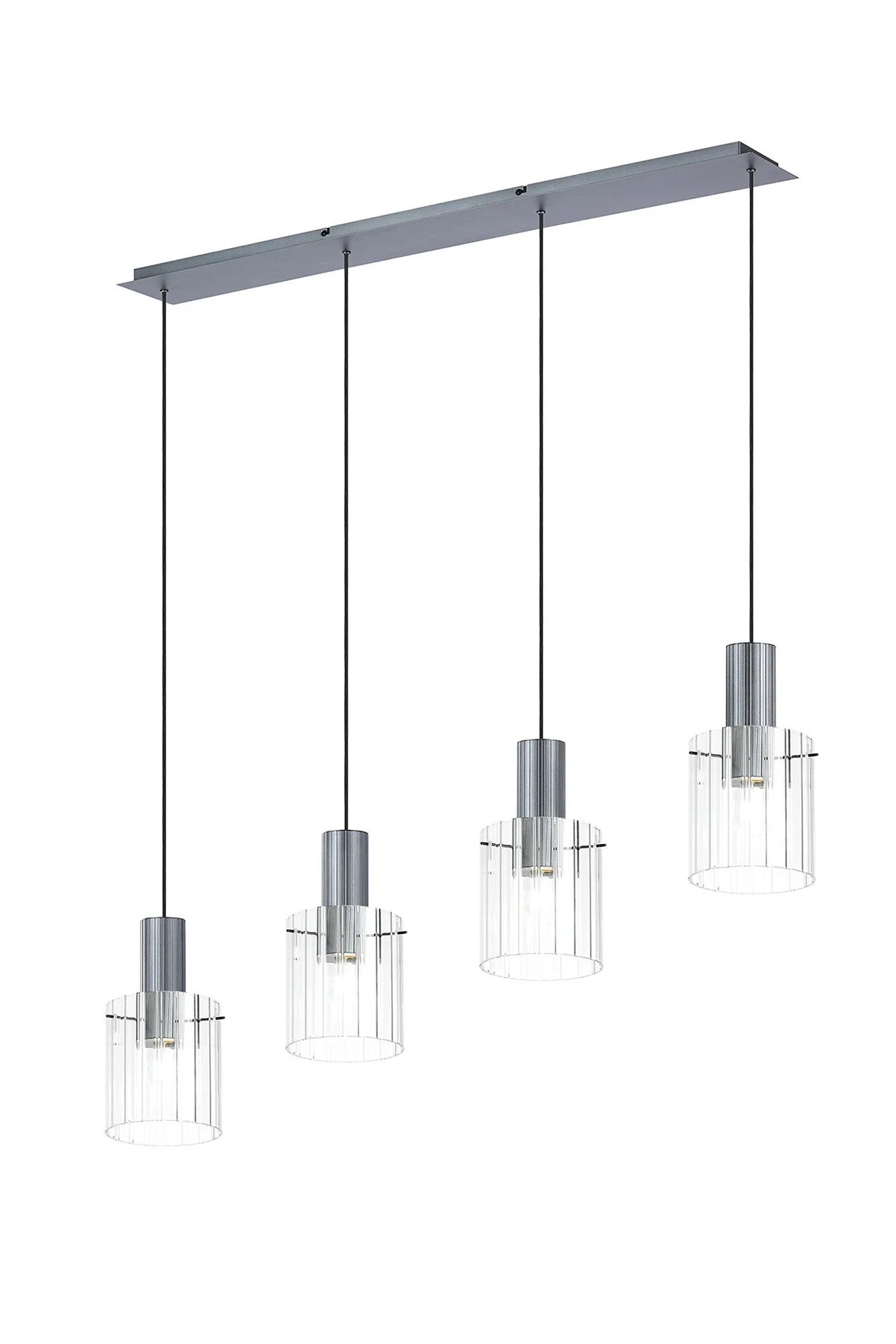 Hailey 4Lt Linear Pendant Wide Line Glass - Various Colours - Image 11