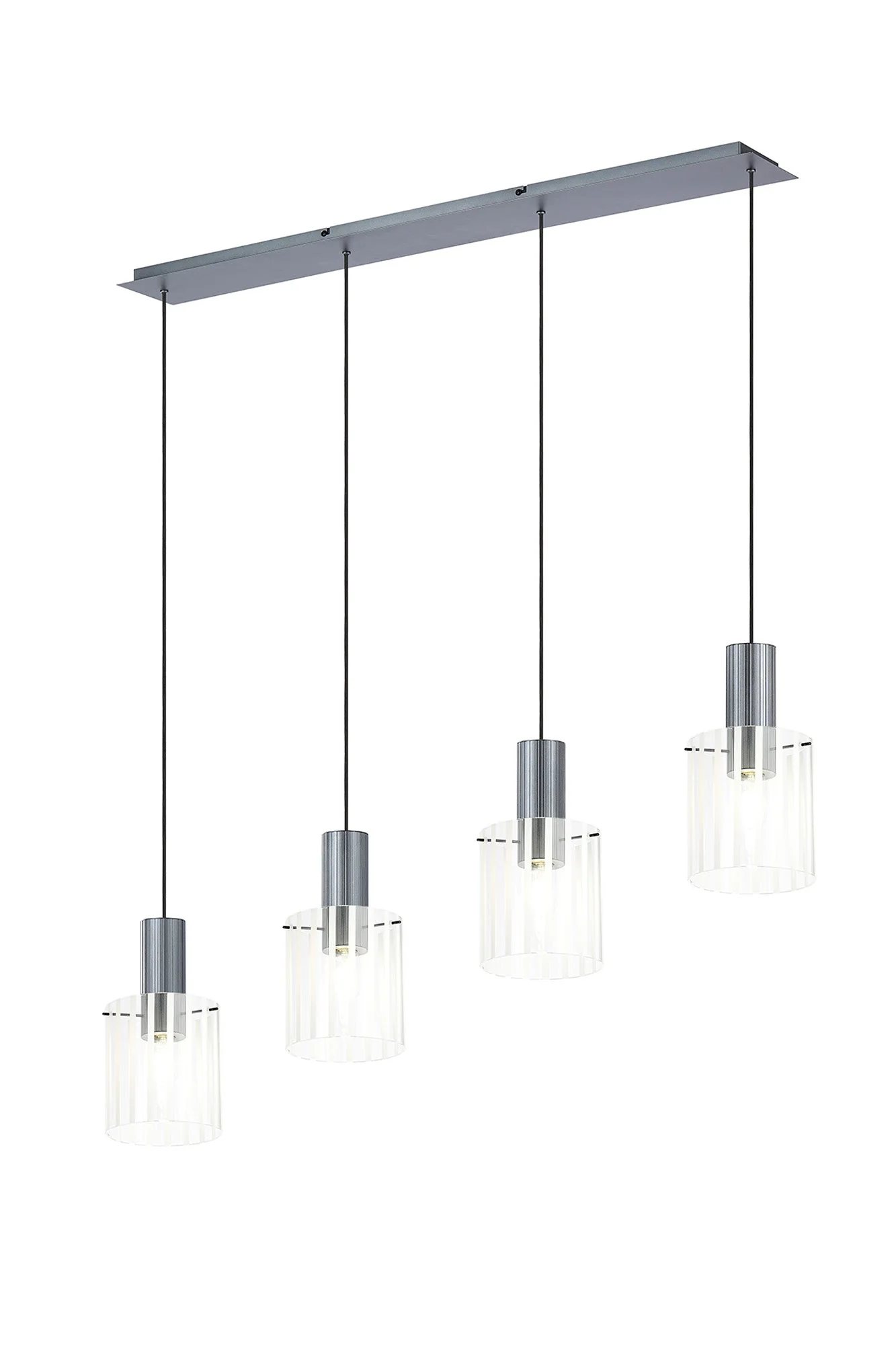 Hailey 4Lt Linear Pendant Wide Line Glass - Various Colours - Image 12
