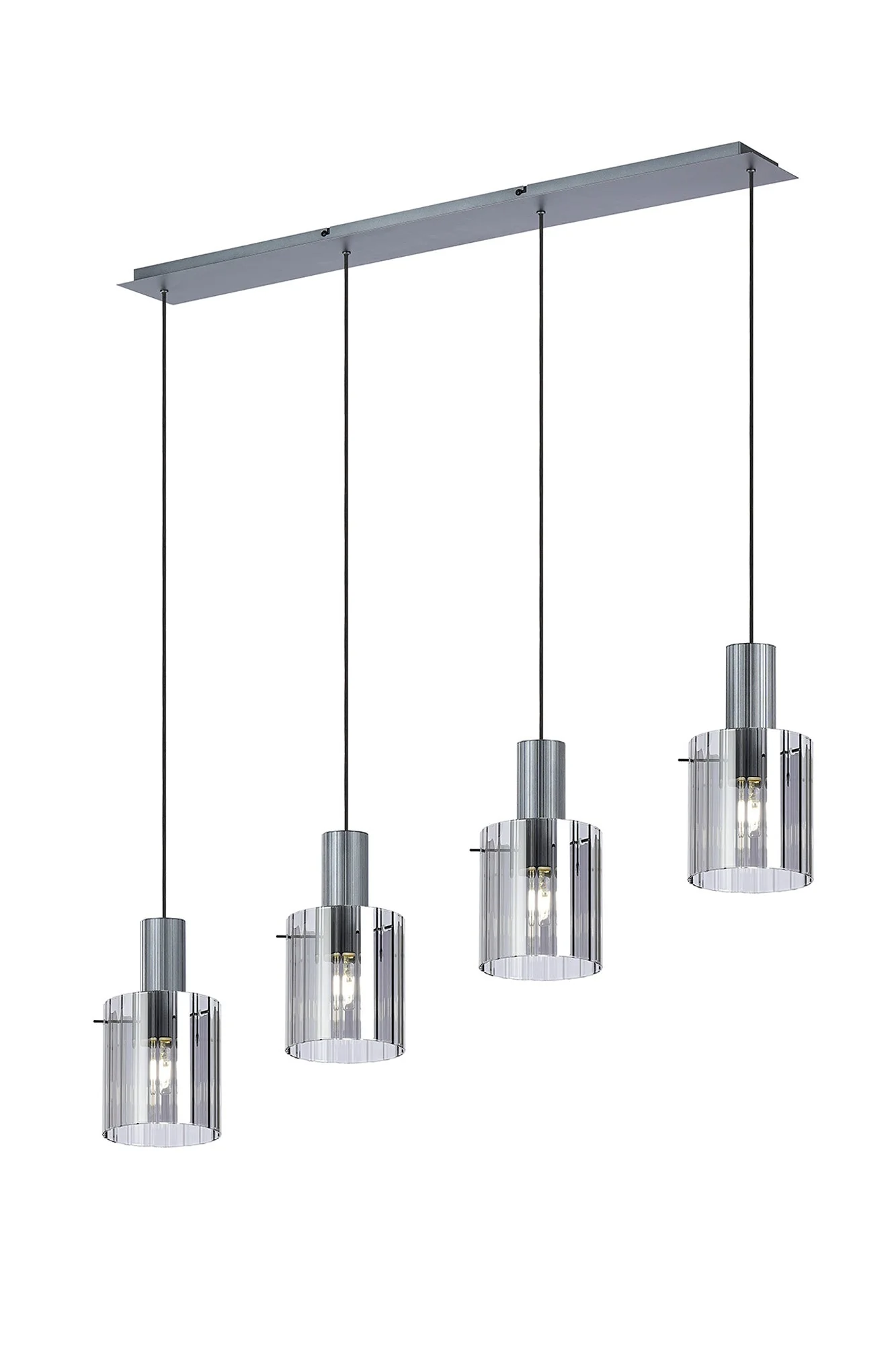 Hailey 4Lt Linear Pendant Wide Line Glass - Various Colours - Image 13