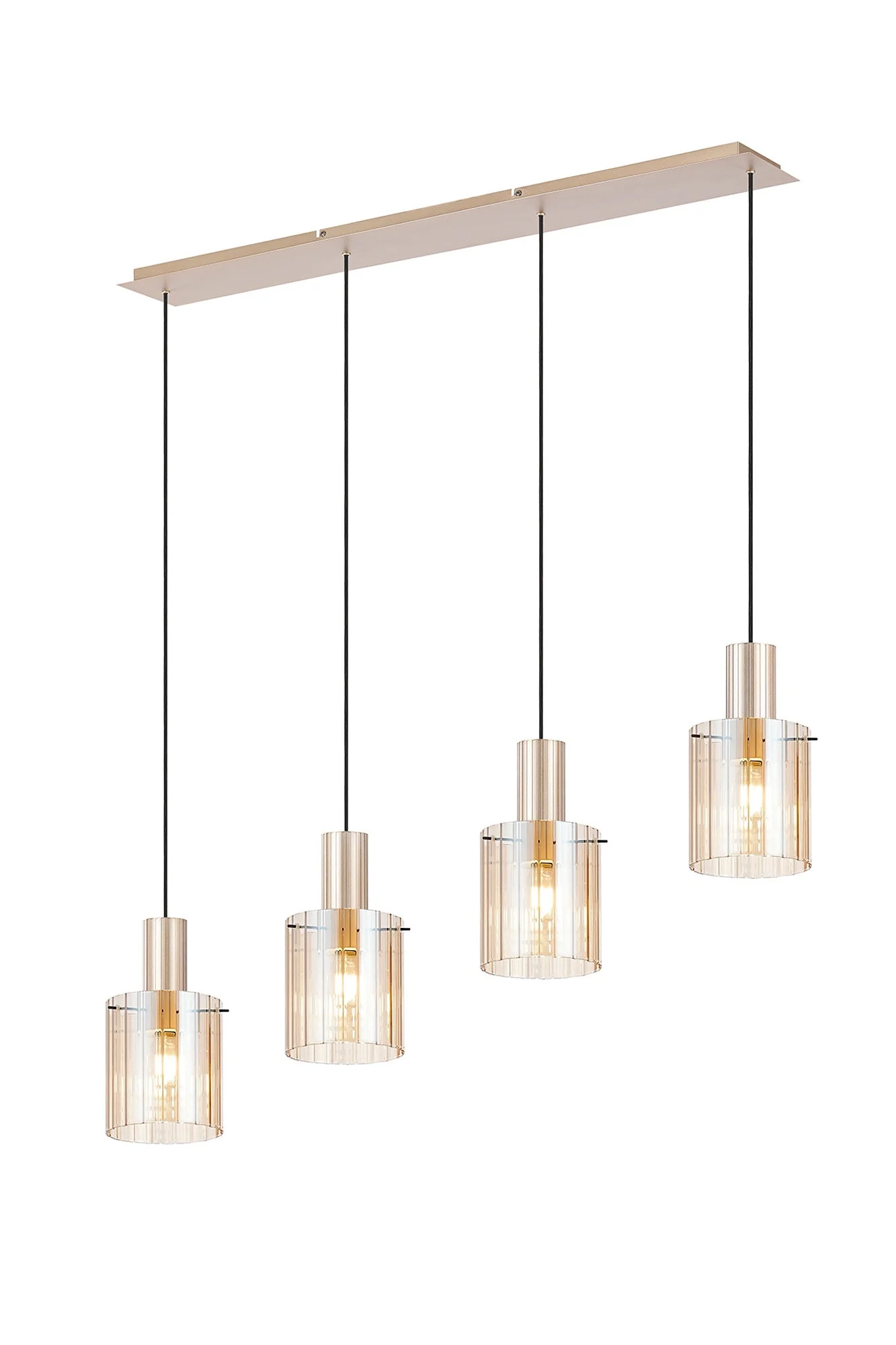 Hailey 4Lt Linear Pendant Wide Line Glass - Various Colours - Image 14