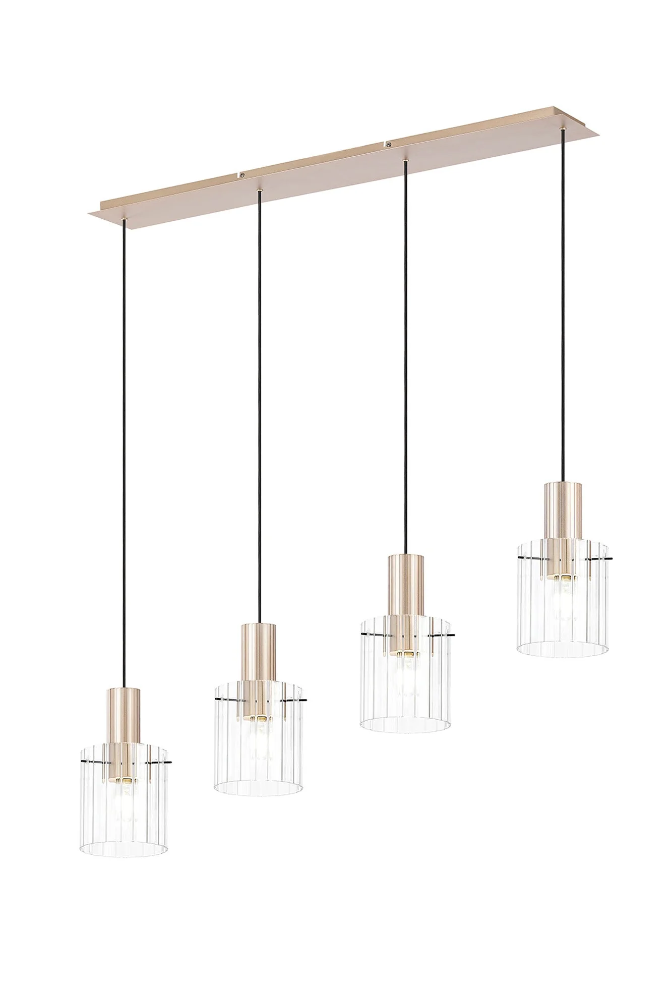 Hailey 4Lt Linear Pendant Wide Line Glass - Various Colours - Image 15