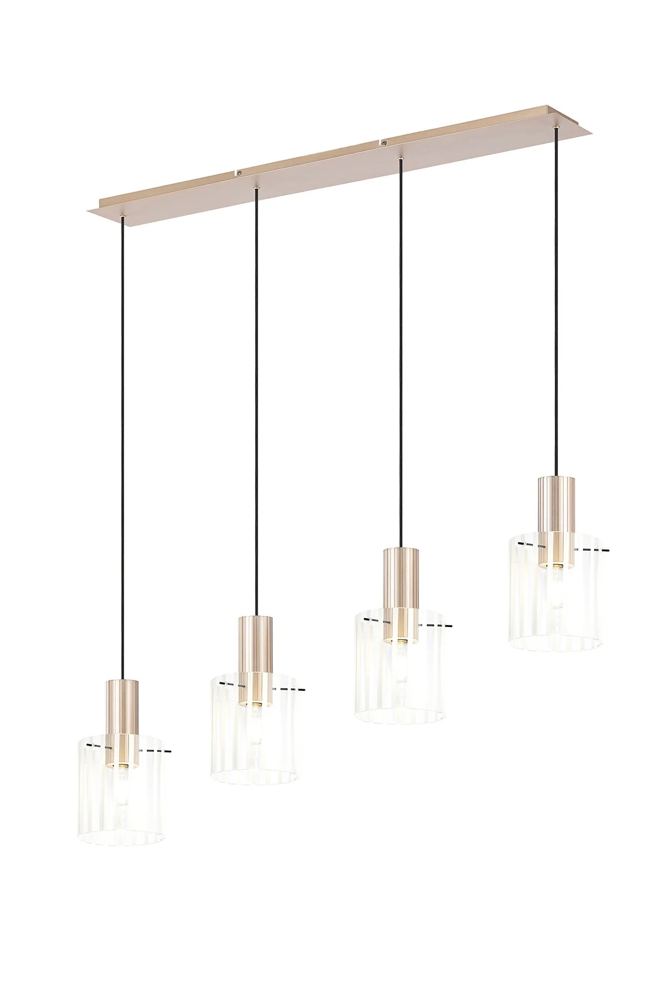 Hailey 4Lt Linear Pendant Wide Line Glass - Various Colours - Image 16