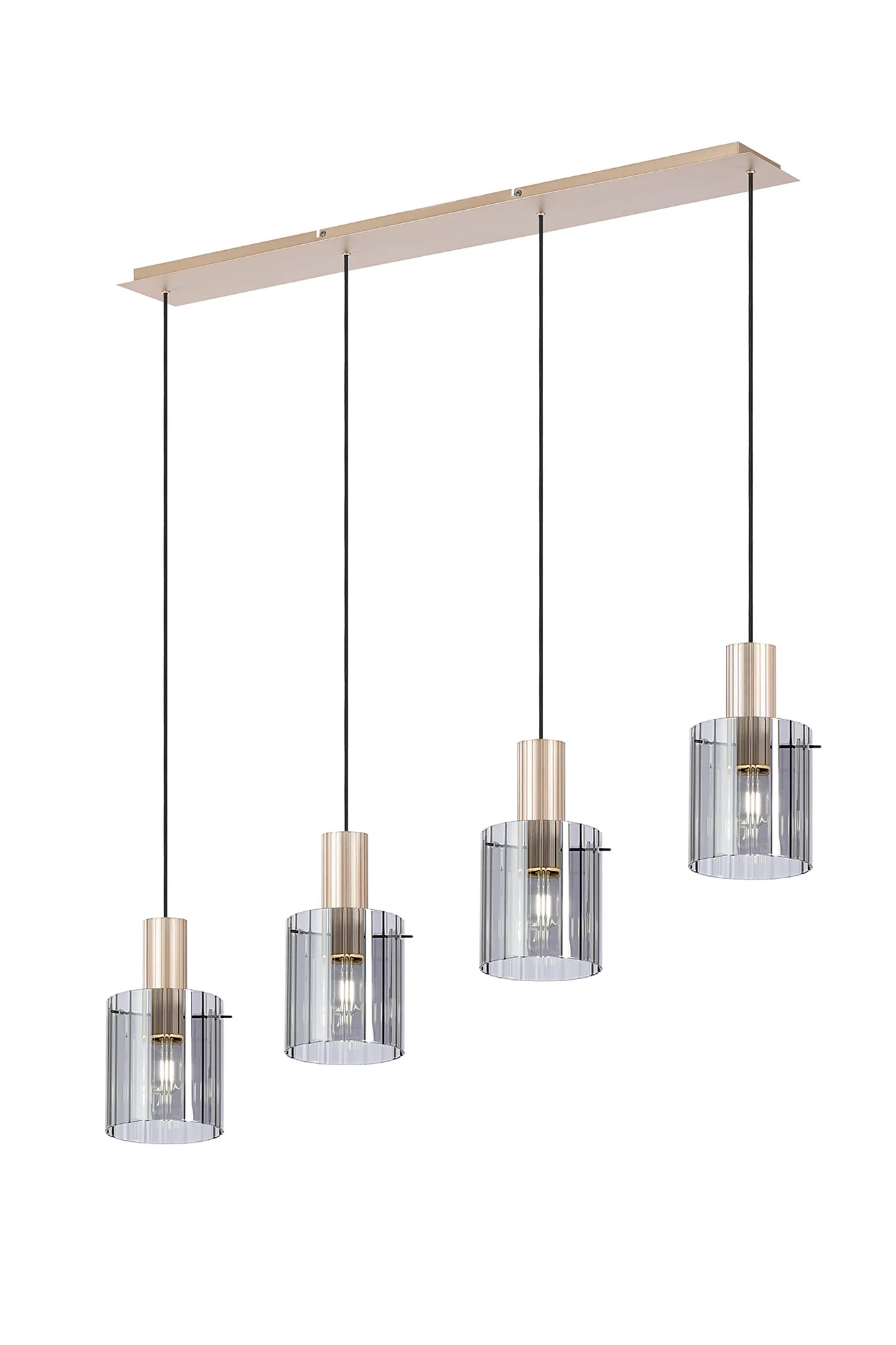 Hailey 4Lt Linear Pendant Wide Line Glass - Various Colours - Image 17