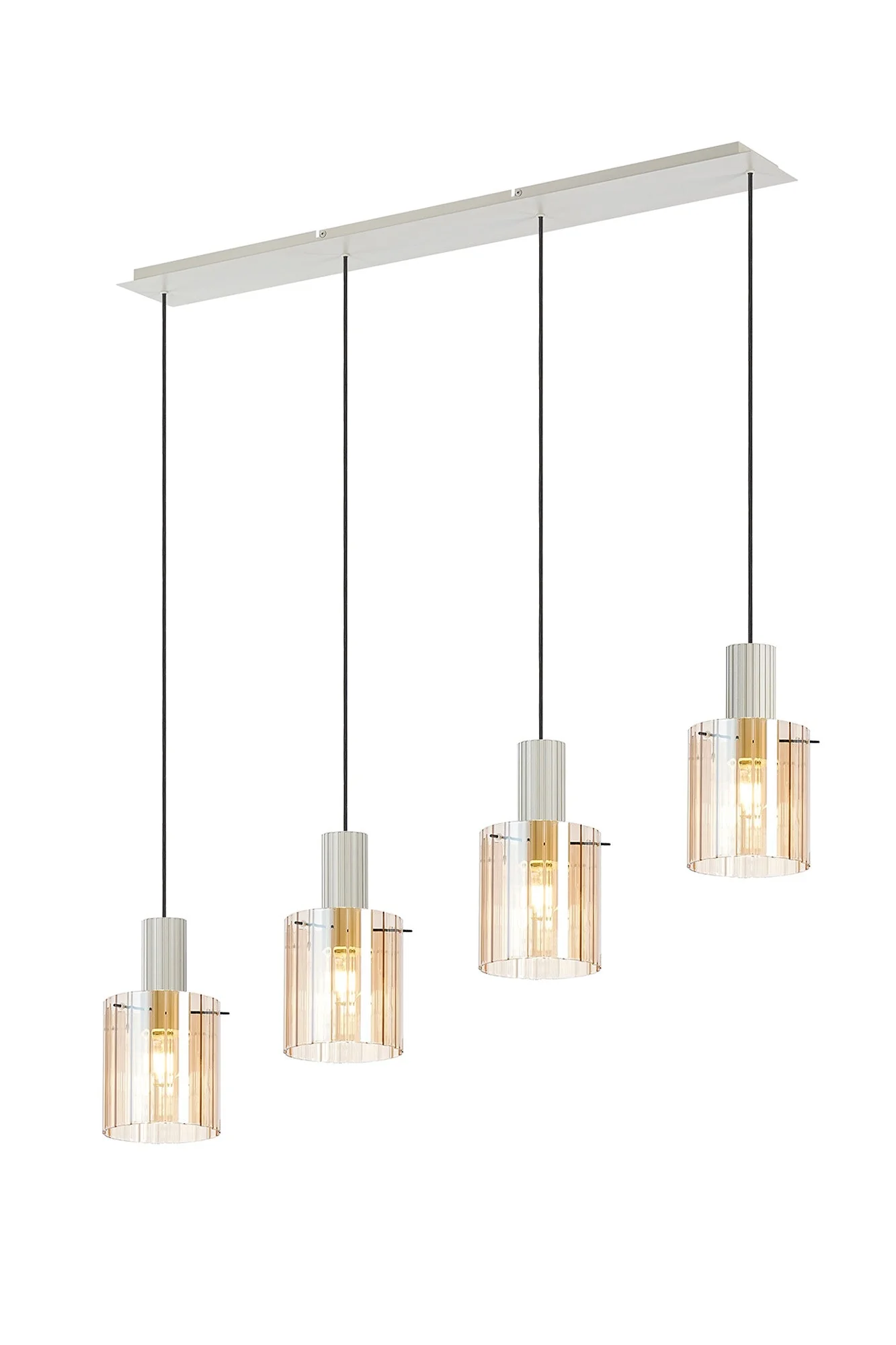 Hailey 4Lt Linear Pendant Wide Line Glass - Various Colours - Image 18