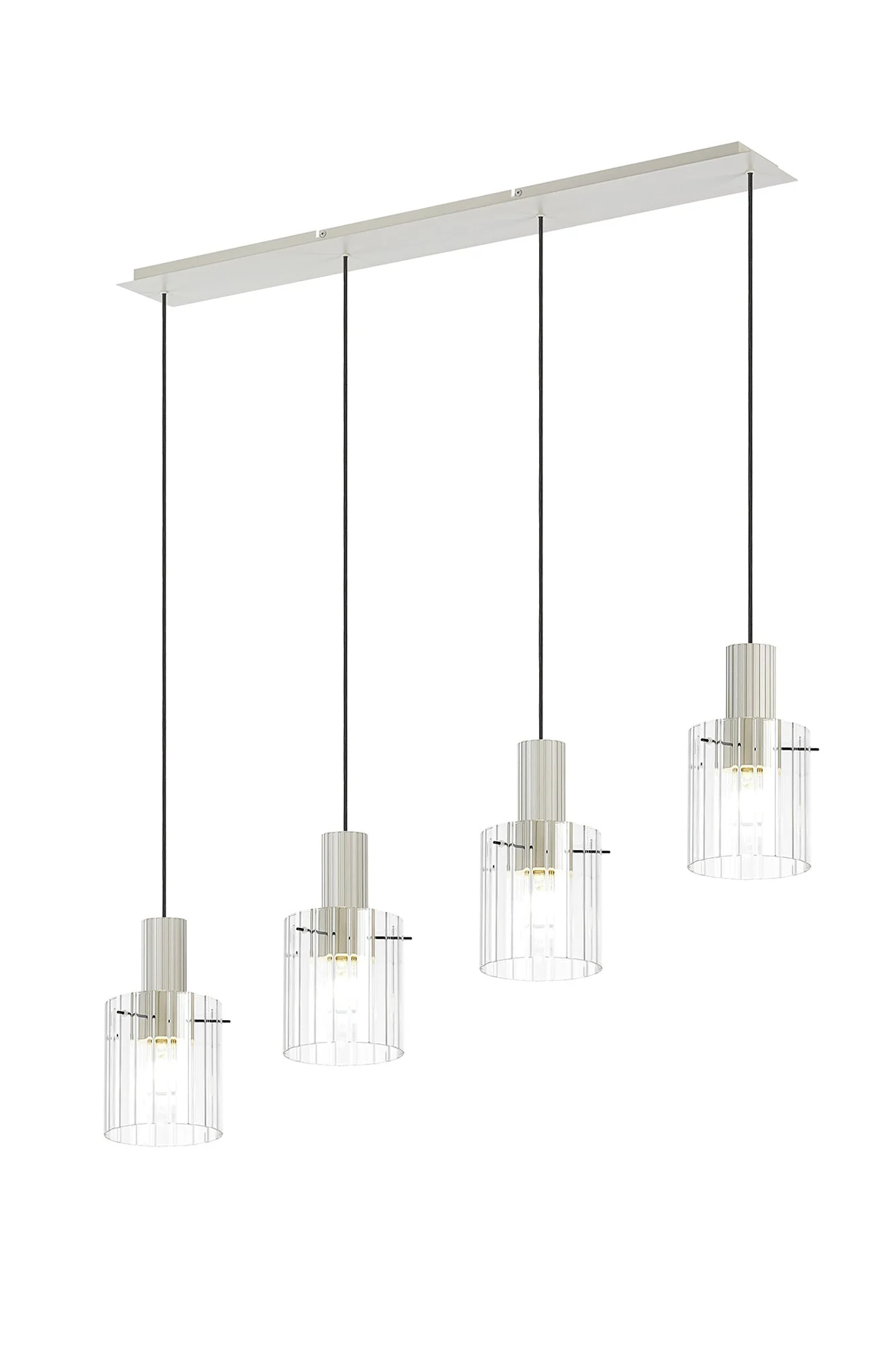Hailey 4Lt Linear Pendant Wide Line Glass - Various Colours - Image 19