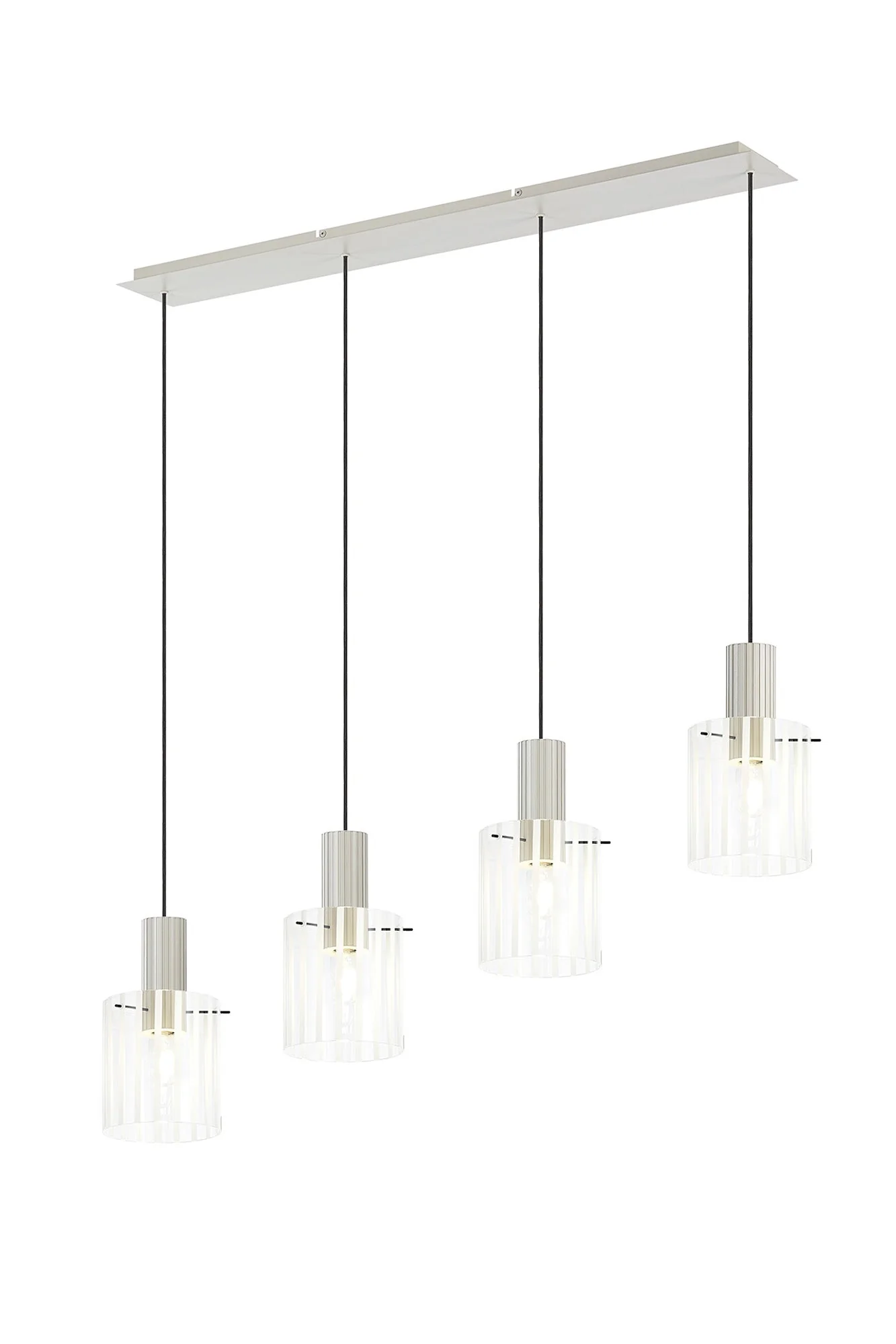 Hailey 4Lt Linear Pendant Wide Line Glass - Various Colours - Image 20