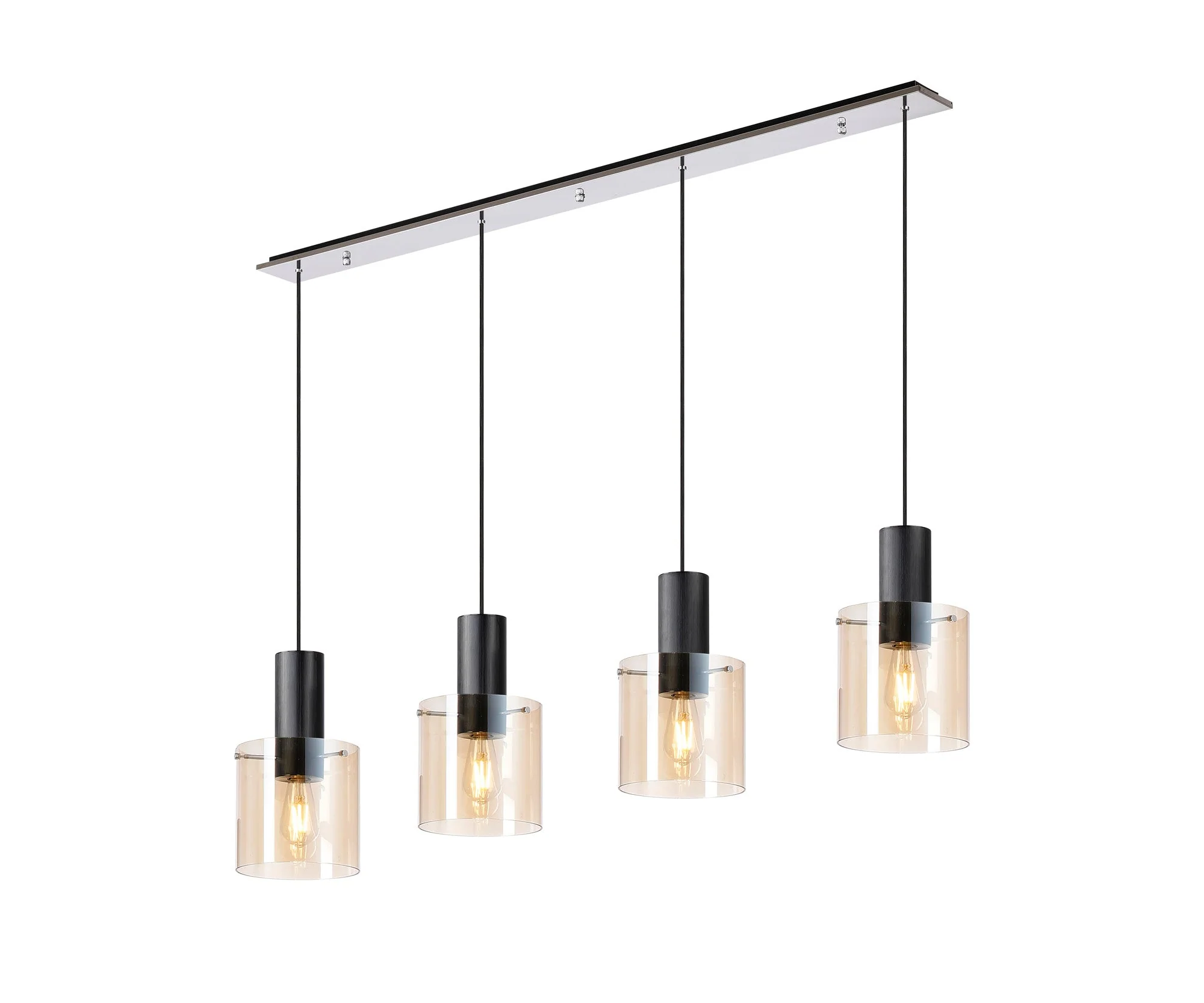 Hailey 4Lt Linear Pendant Wide Line Glass - Various Colours - Image 22