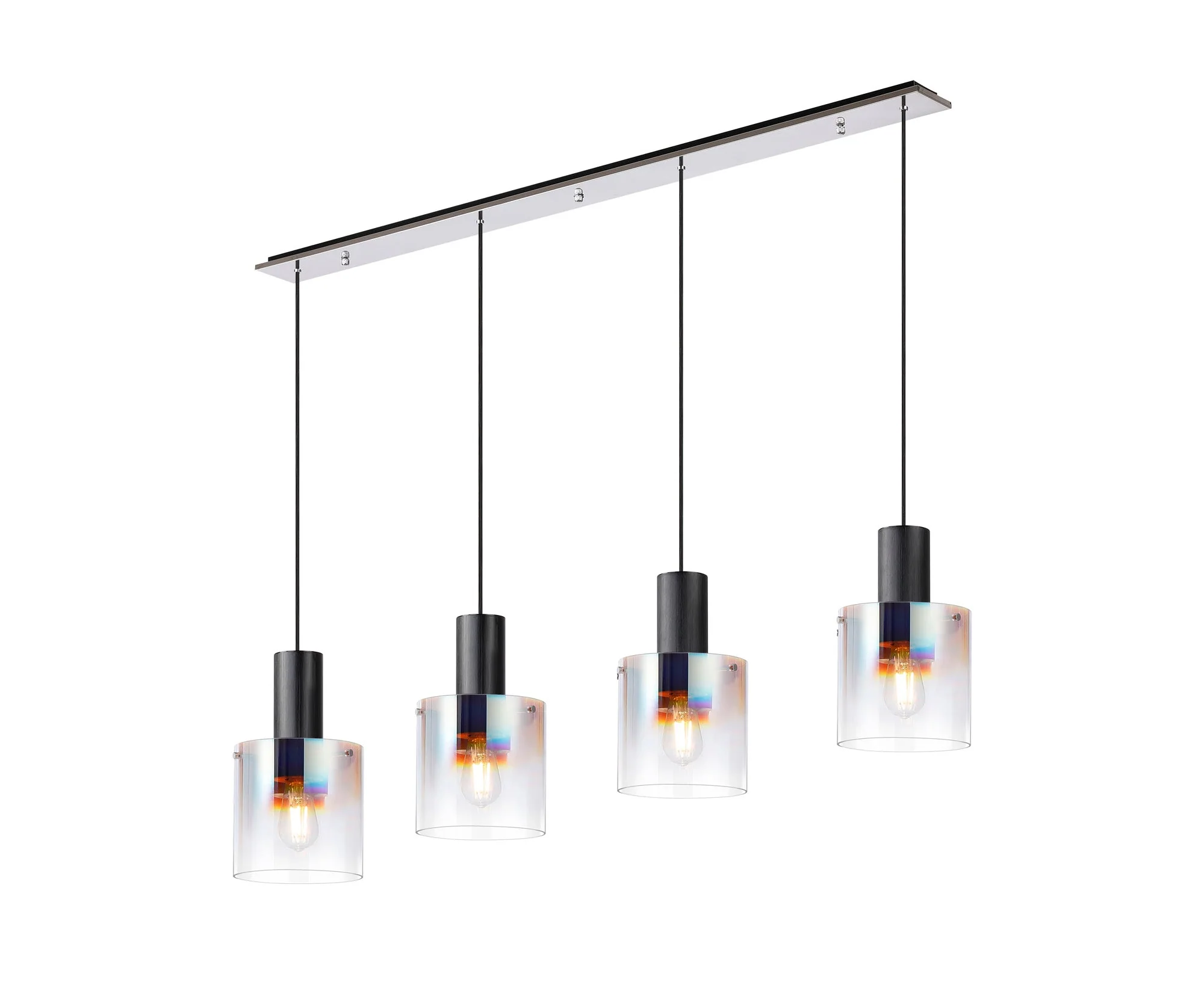 Hailey 4Lt Linear Pendant Wide Line Glass - Various Colours - Image 23