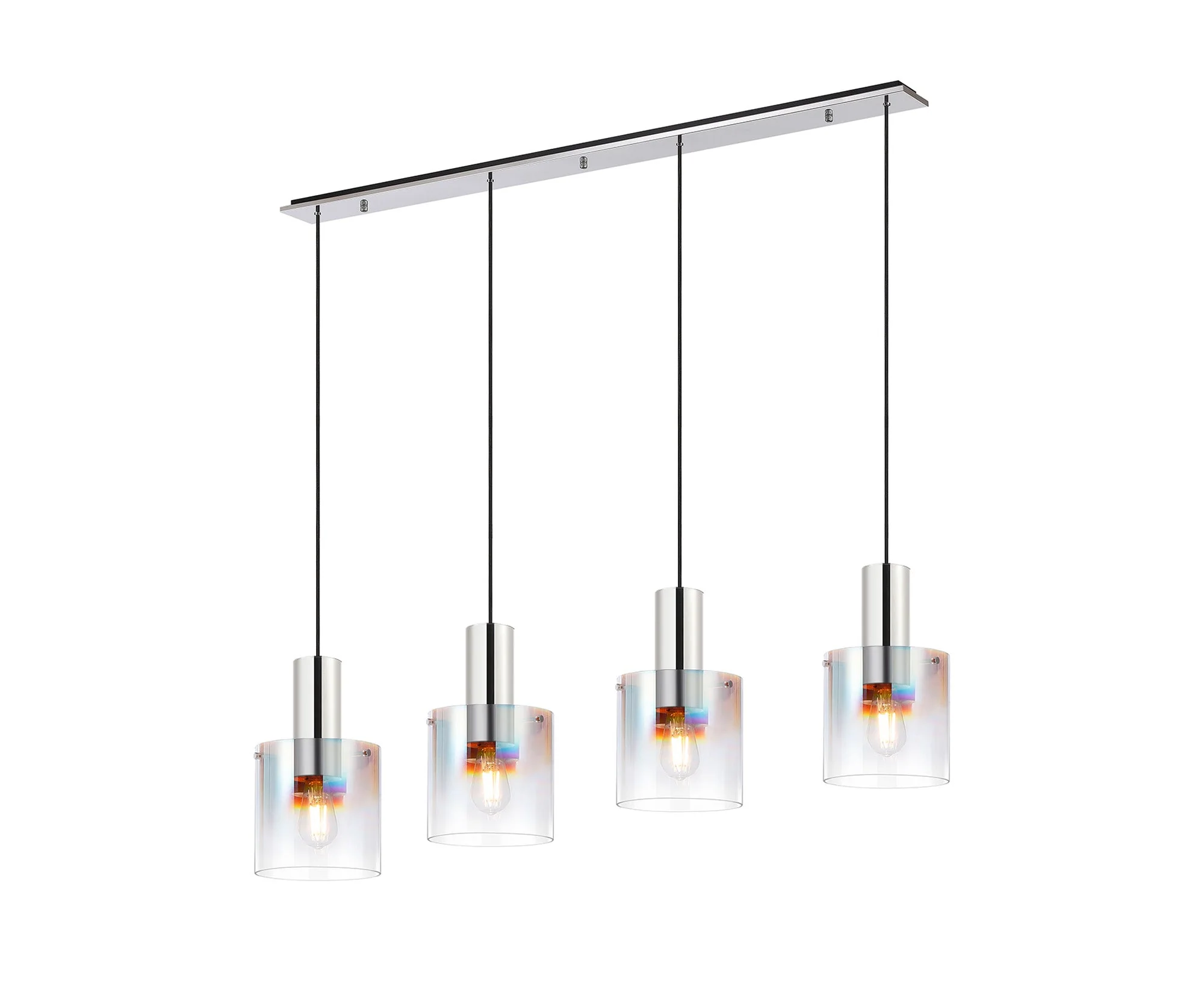 Hailey 4Lt Linear Pendant Wide Line Glass - Various Colours - Image 26