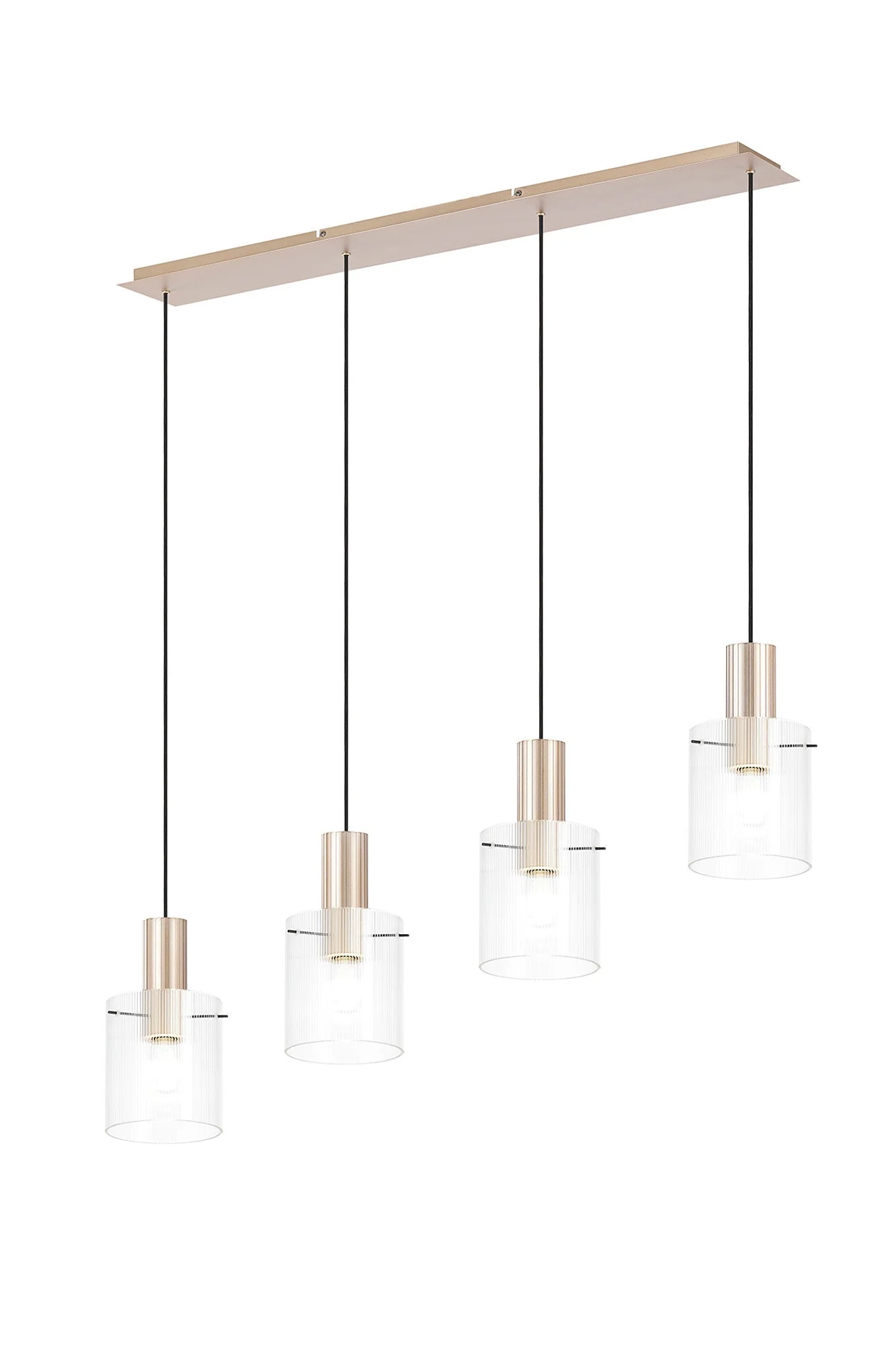 Hailey 4Lt Linear Pendant Wide Line Glass - Various Colours - Image 5