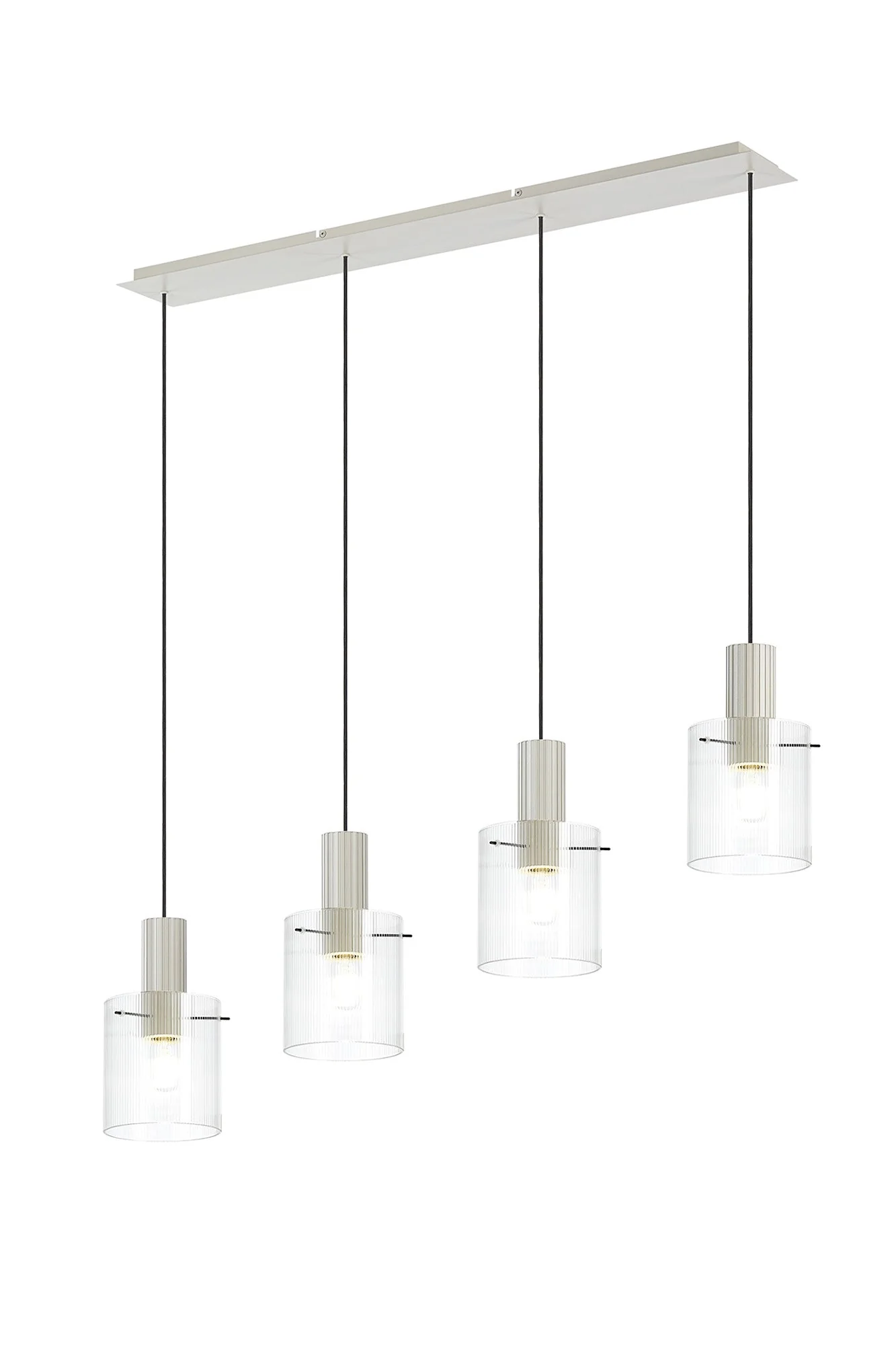 Hailey 4Lt Linear Pendant Wide Line Glass - Various Colours - Image 8
