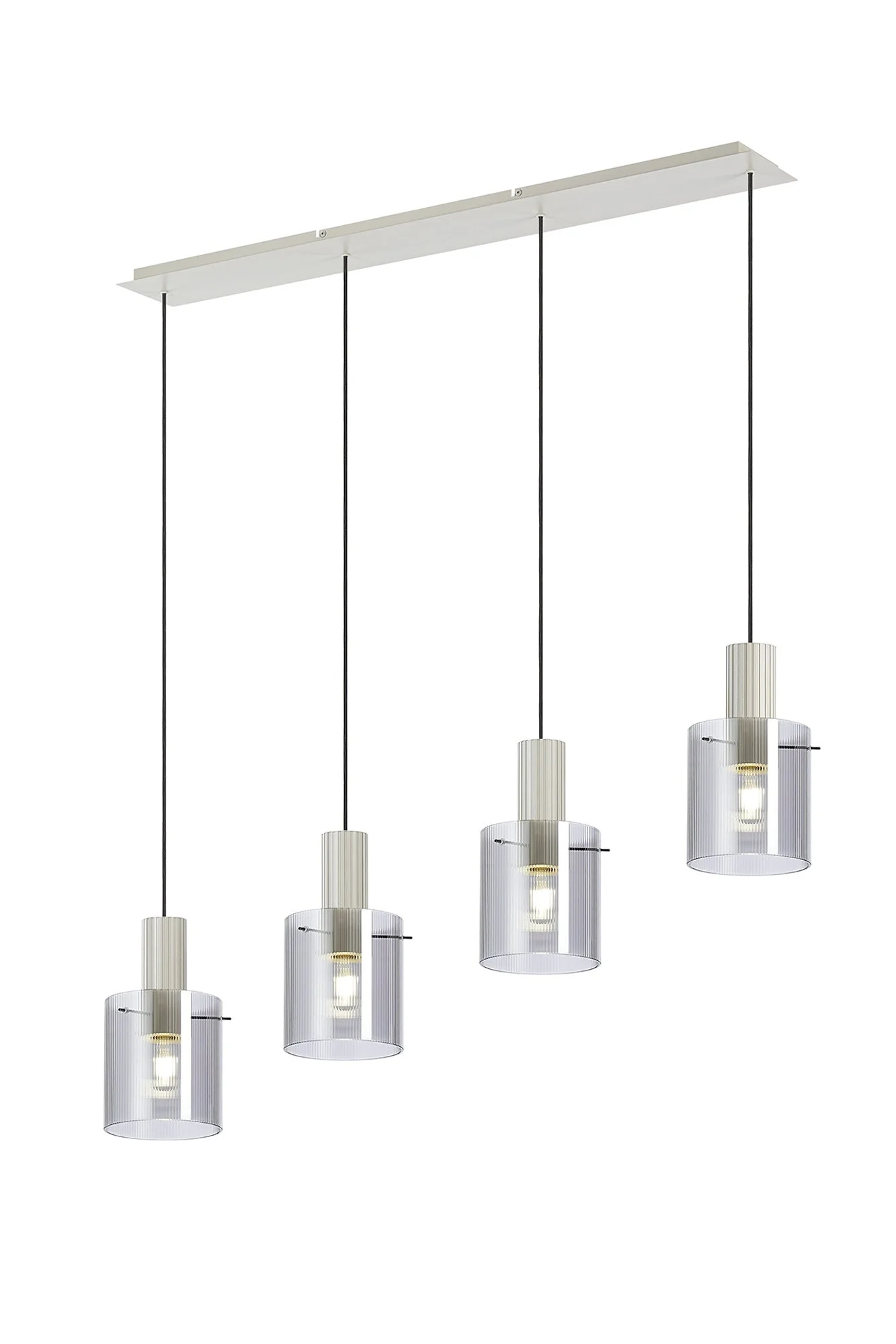 Hailey 4Lt Linear Pendant Wide Line Glass - Various Colours - Image 9