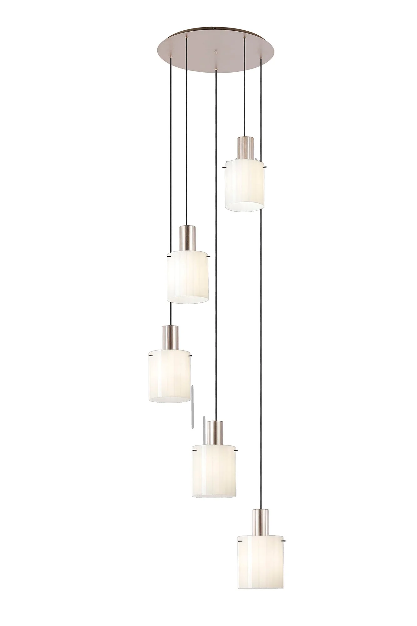 Hailey 5Lt Round Pendant Narrow Line Glass - Various Colours - Image 11