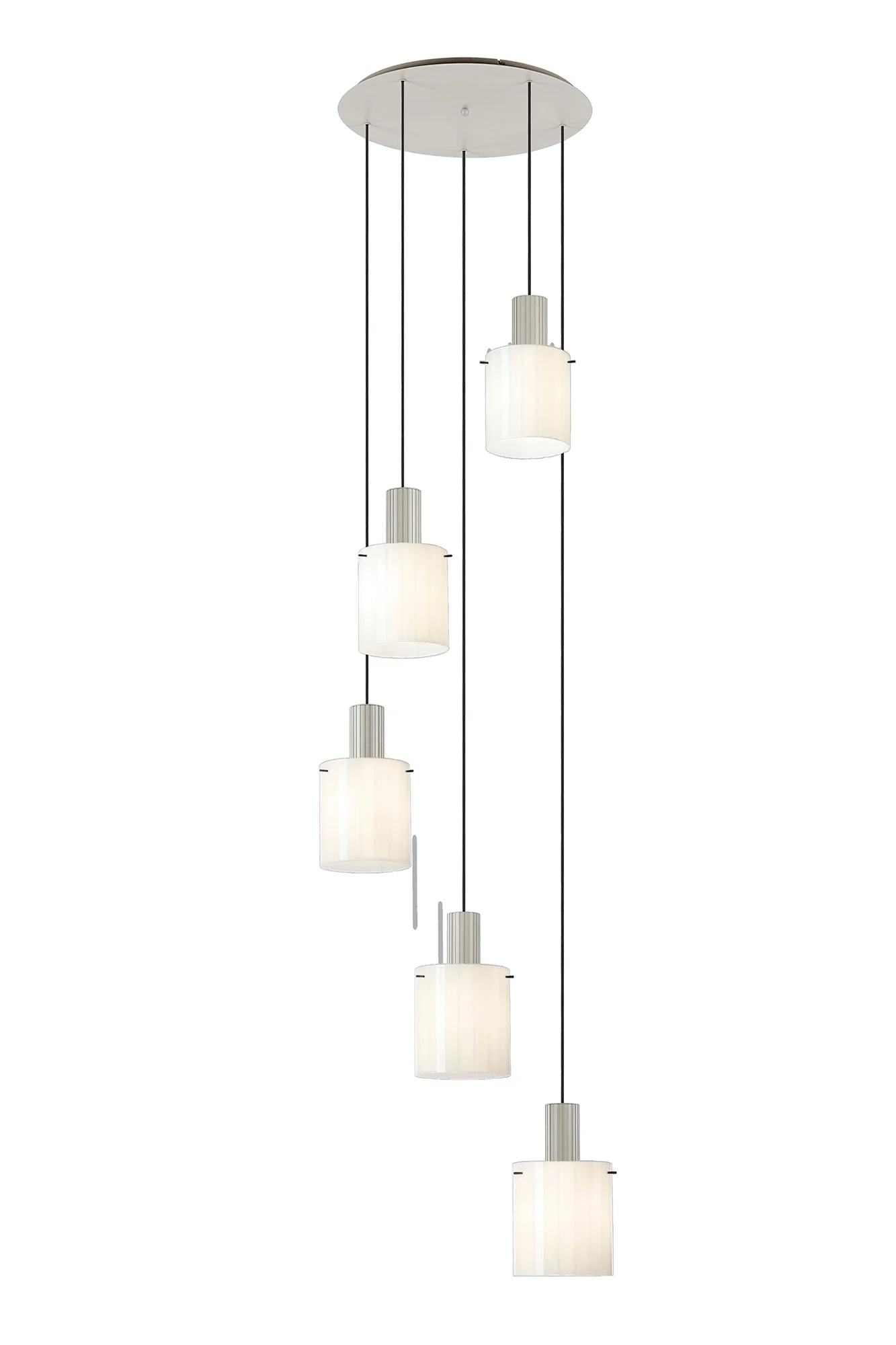 Hailey 5Lt Round Pendant Narrow Line Glass - Various Colours - Image 12