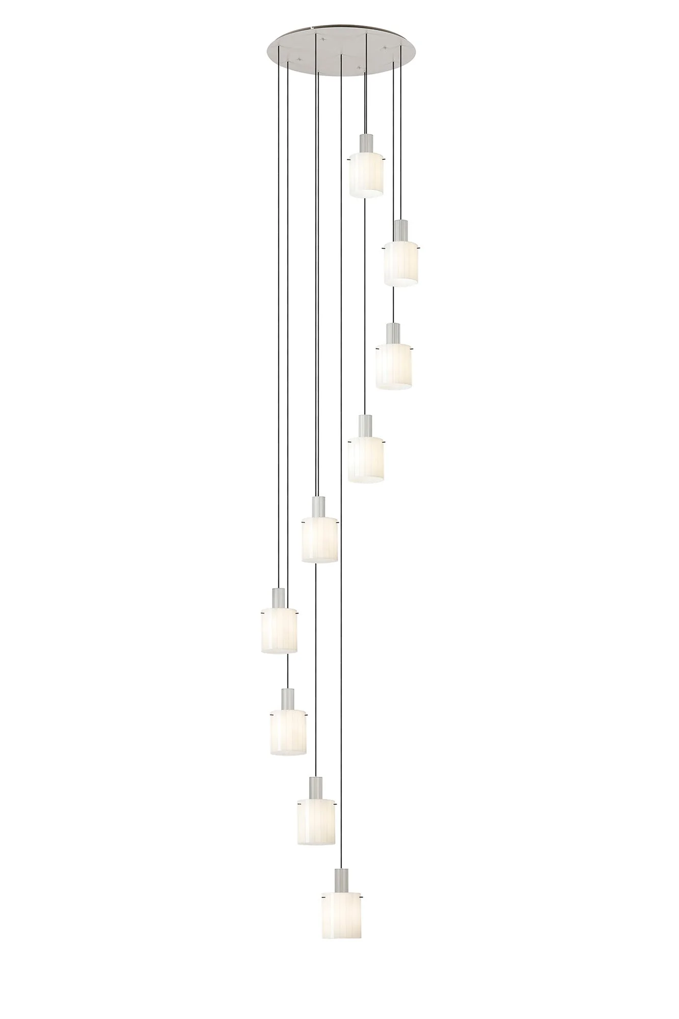 Hailey 9Lt Cluster Pendant Narrow Line Glass - Various Colours - Image 12