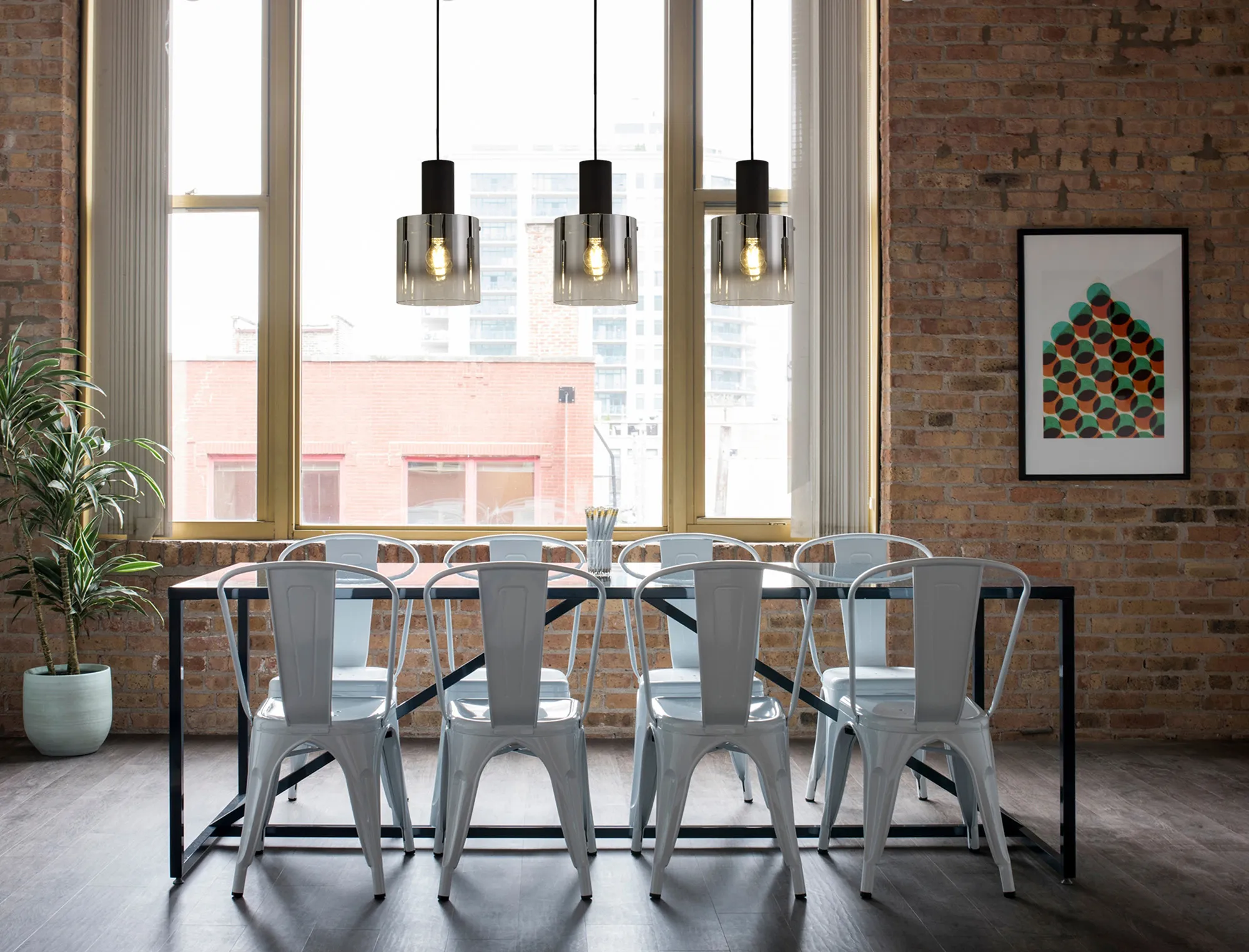 Hailey Linear Pendant, 3 Light Adjustable E27, - Various Finishes - Image 47