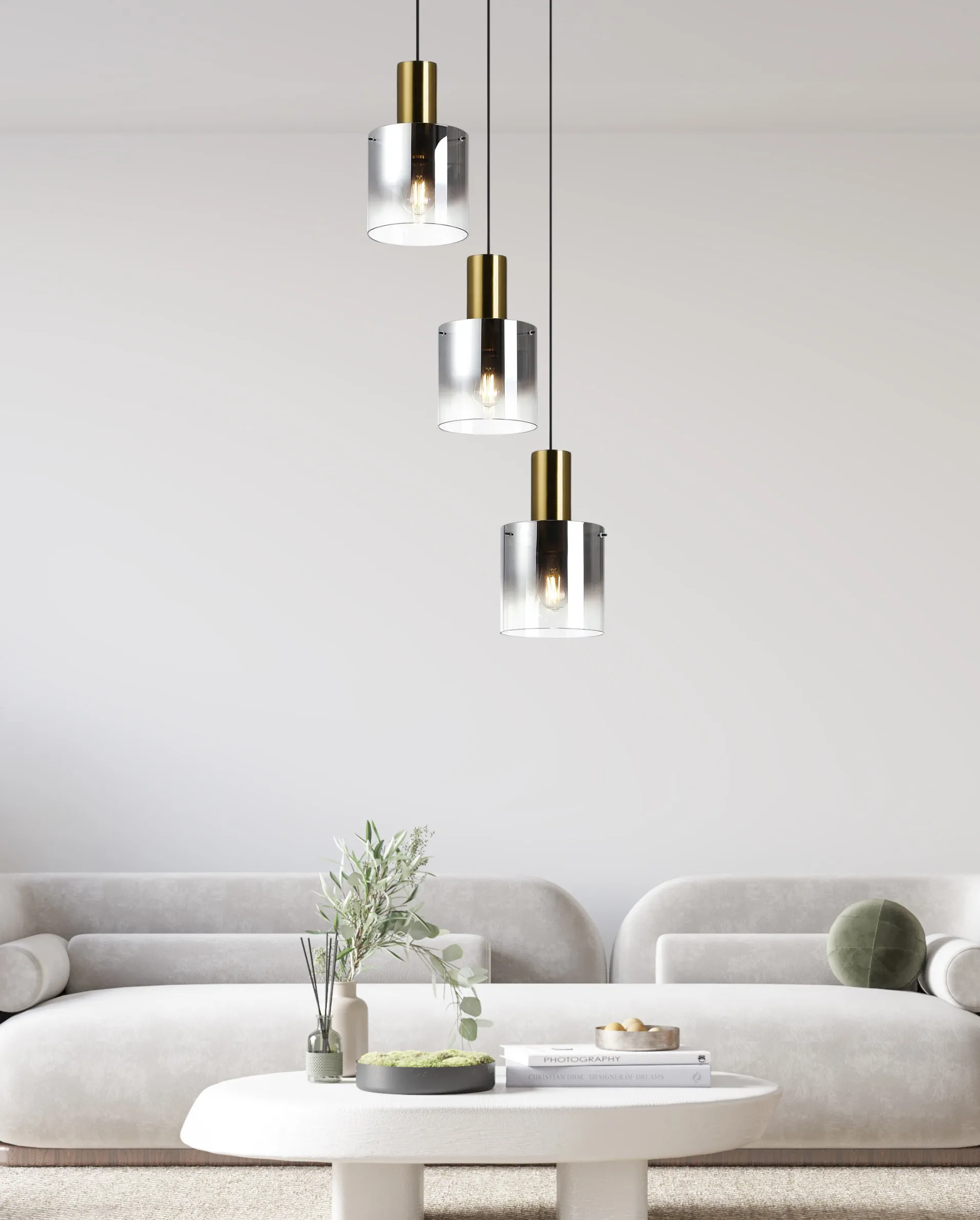 Hailey Linear Pendant, 3 Light Adjustable E27, - Various Finishes - Image 58