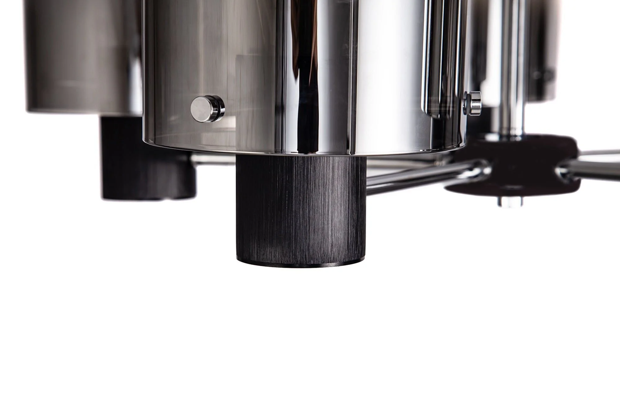 Hailey Semi-Flush Ceiling Light 3/5Lt, Black/Smoke Fade Glass & Mocha/Amber Glass - Image 5
