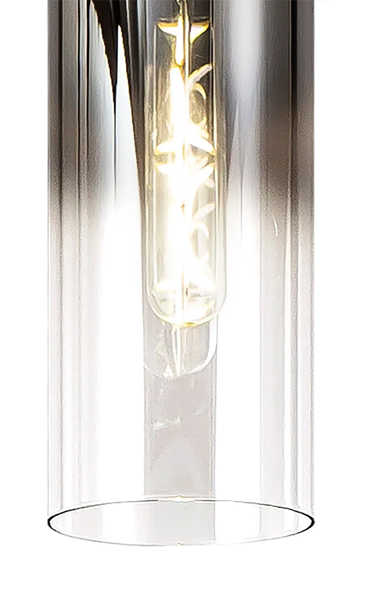 Hailey Slim Linear Pendant, 4/5/7 Light Adjustable, Black/Smoke Fade Glass - Image 5