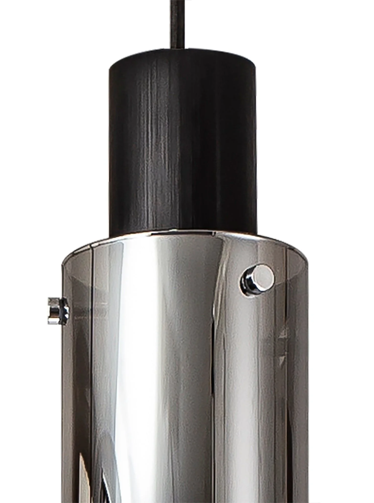 Hailey Slim Round Pendant, 15/3/5/9 Light Adjustable-Black/Smoke Fade Glass - Image 9