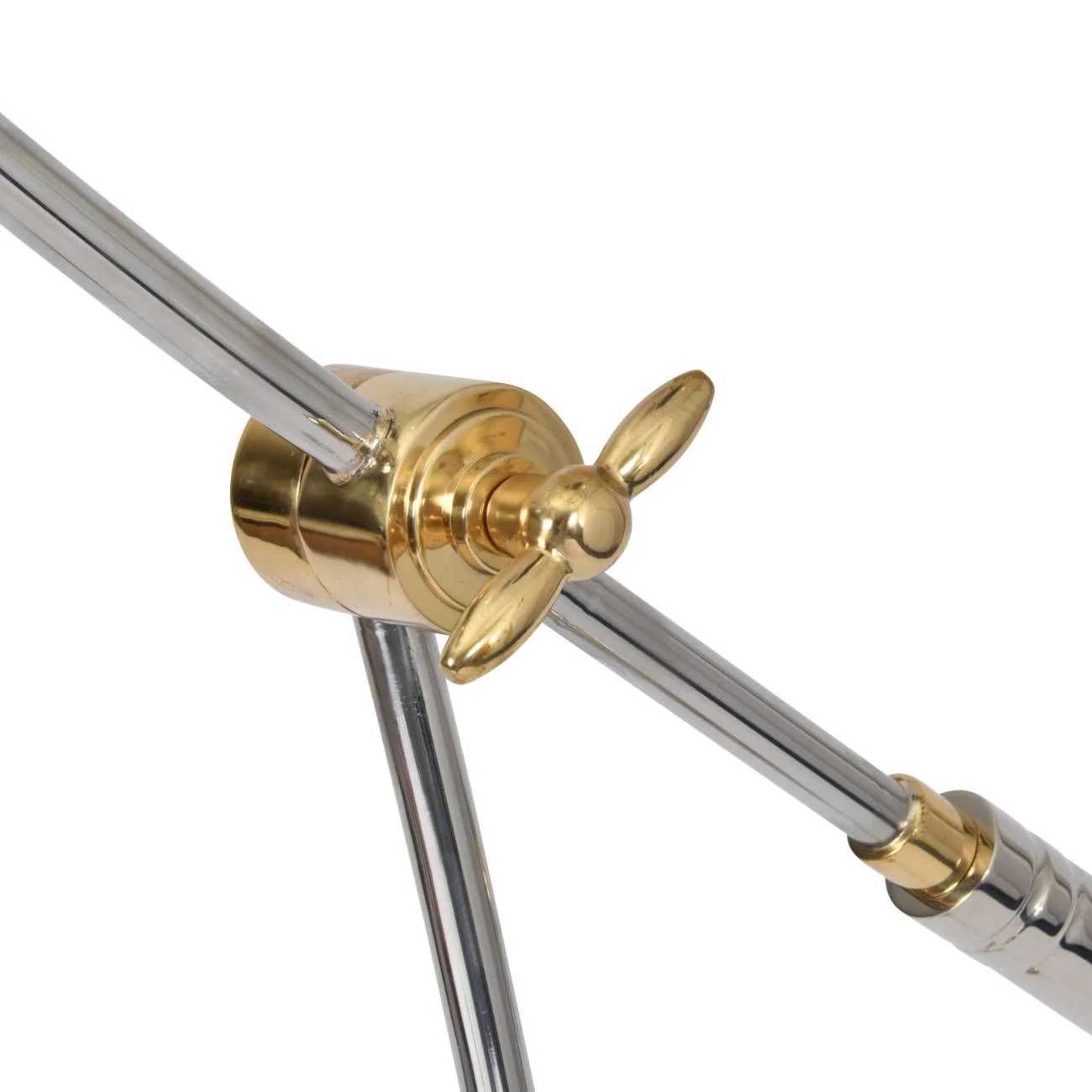 Haku Adjustable Floor Lamp -  Brass & Steel Finish - Image 4