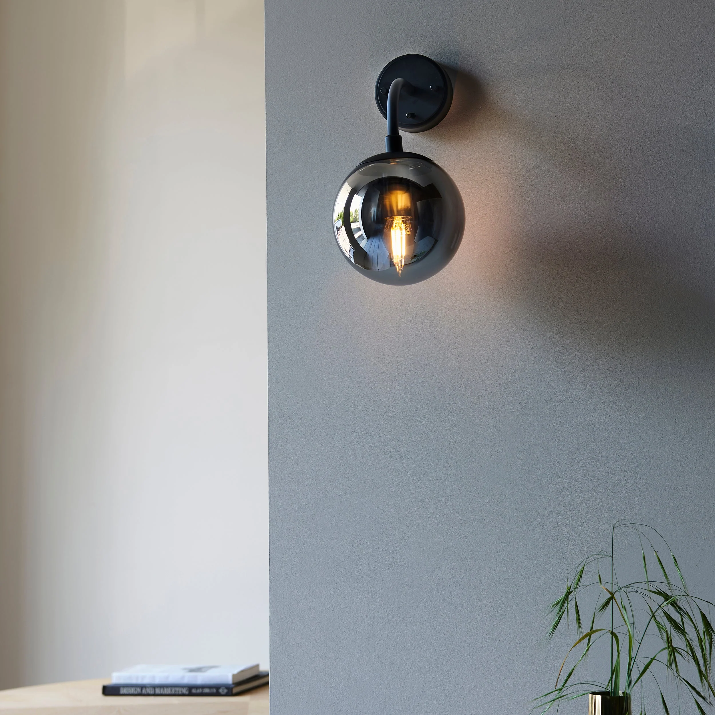 Halbrooke 1Lt Wall Light - Various Finishes - Image 6