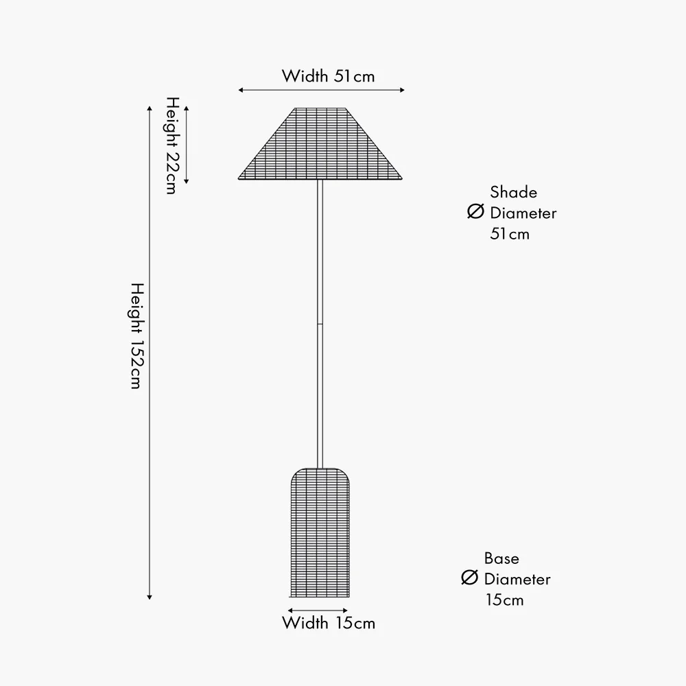 Hali Rattan Base and Shade Floor Lamp - Image 3