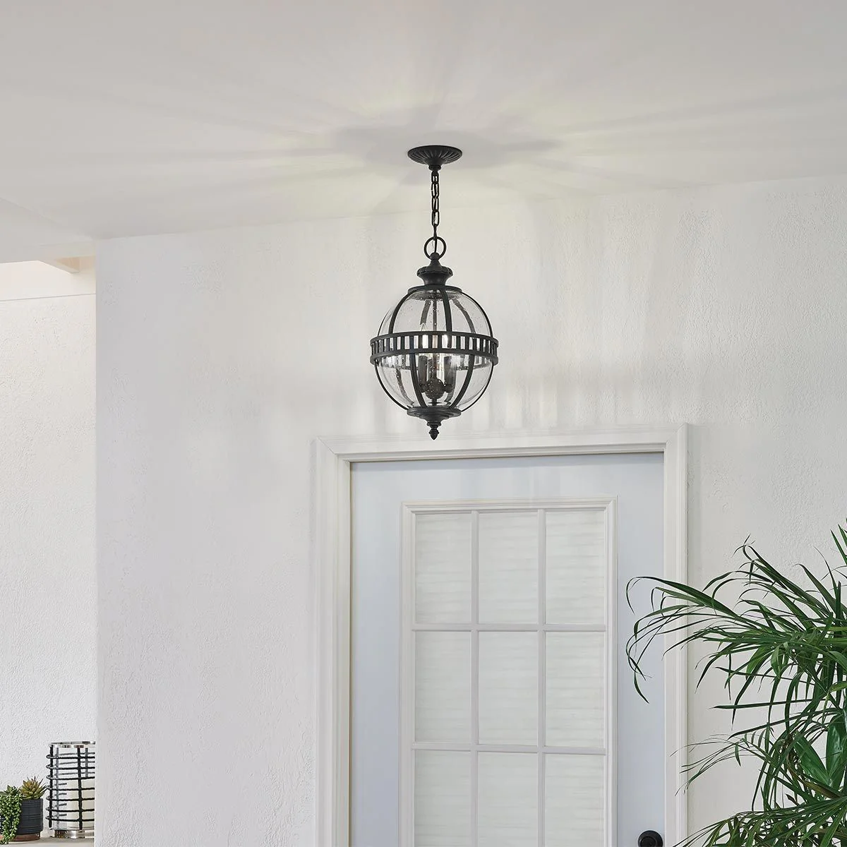 Halleron 3Lt IP44 Lantern - Burnished Bronze/Londonderry IP44 E14 - Image 12