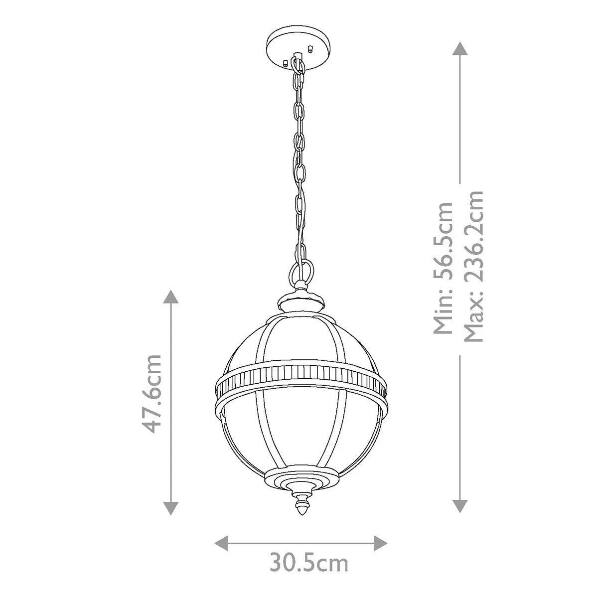 Halleron 3Lt IP44 Lantern - Burnished Bronze/Londonderry IP44 E14 - Image 13