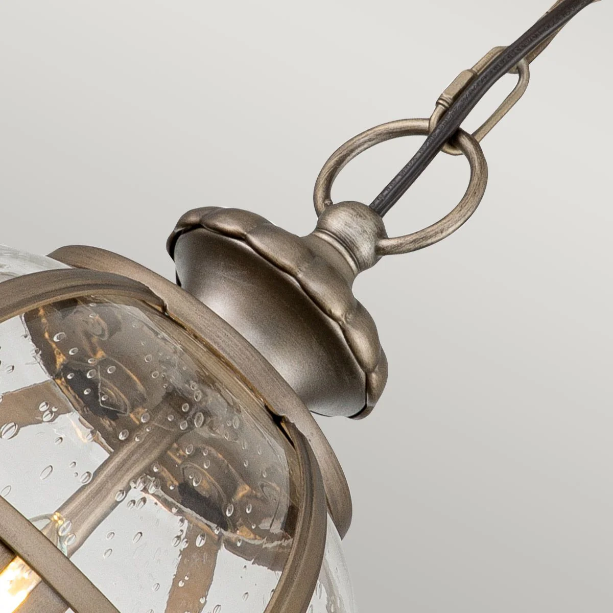 Halleron 3Lt IP44 Lantern - Burnished Bronze/Londonderry IP44 E14 - Image 3
