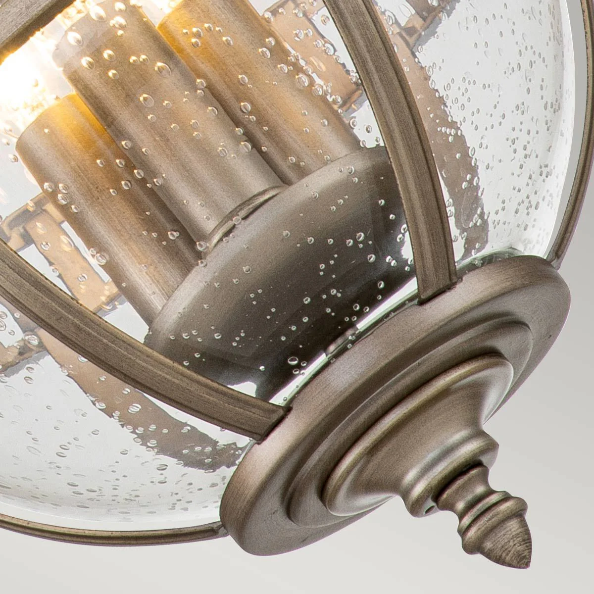 Halleron 3Lt IP44 Lantern - Burnished Bronze/Londonderry IP44 E14 - Image 4