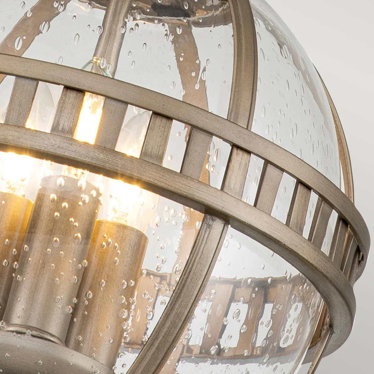 Halleron 3Lt IP44 Lantern - Burnished Bronze/Londonderry IP44 E14 - Image 6