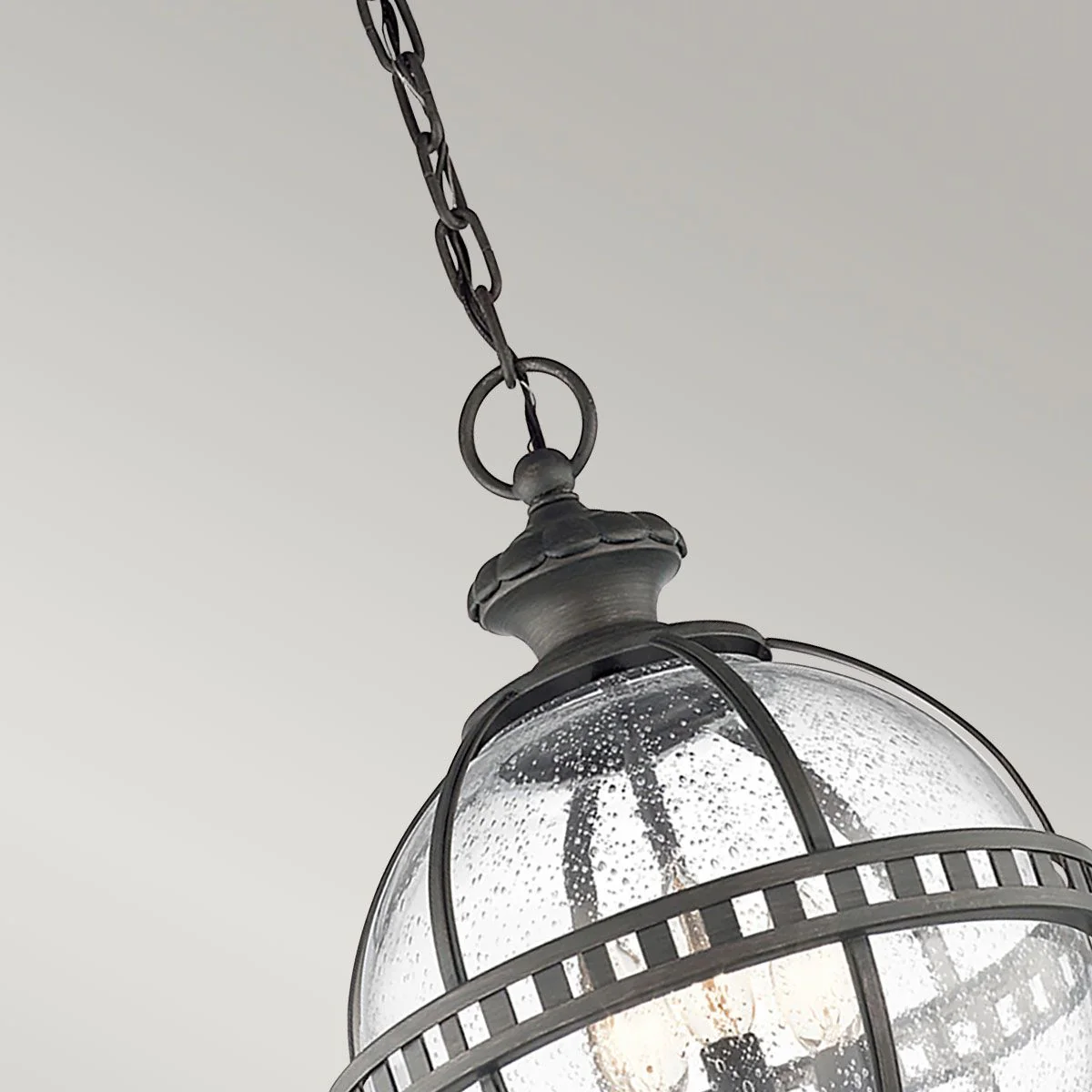 Halleron 3Lt IP44 Lantern - Burnished Bronze/Londonderry IP44 E14 - Image 9