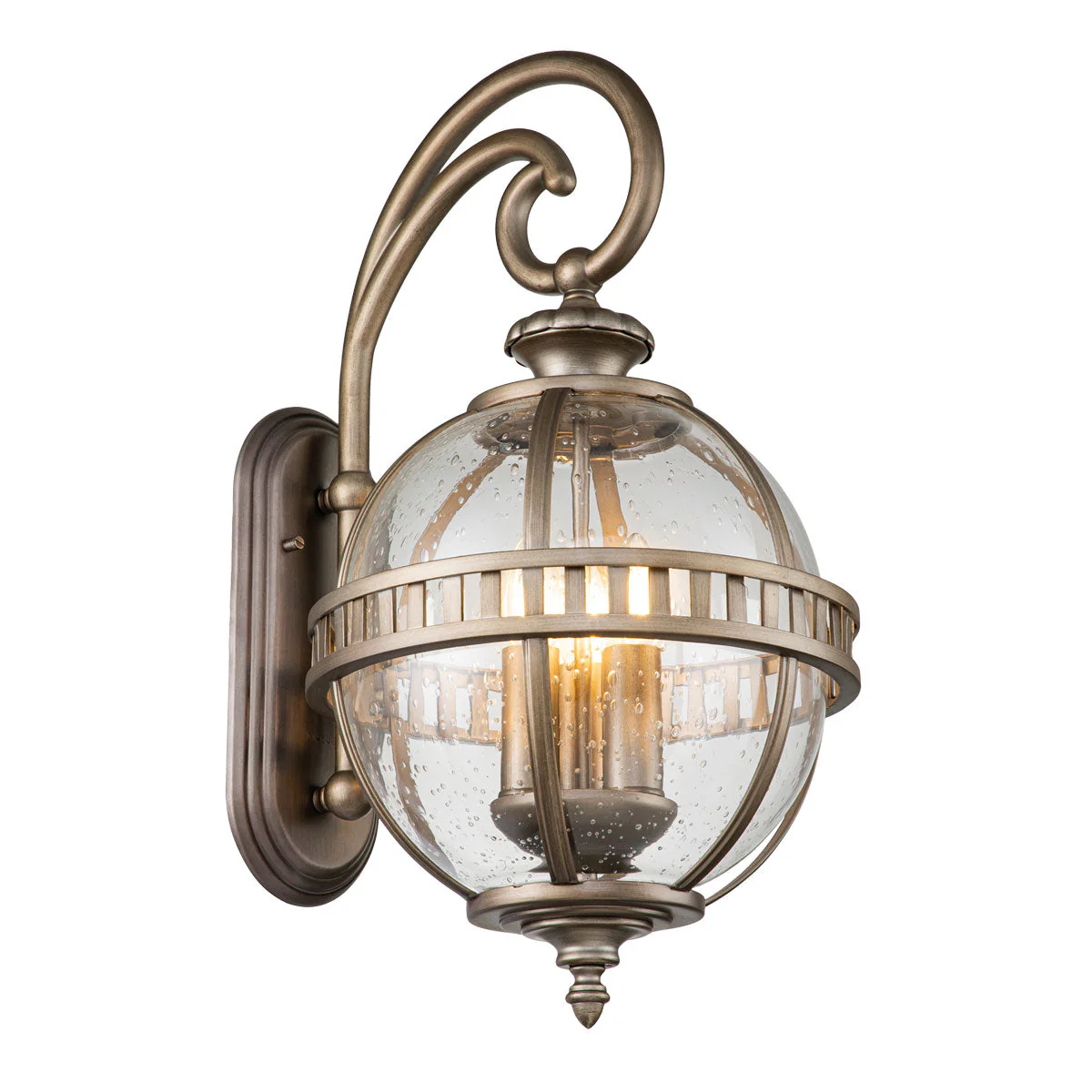 Halleron Small/Medium Wall Lantern - Londonderry/Burnished Bronze Finish - Image 10