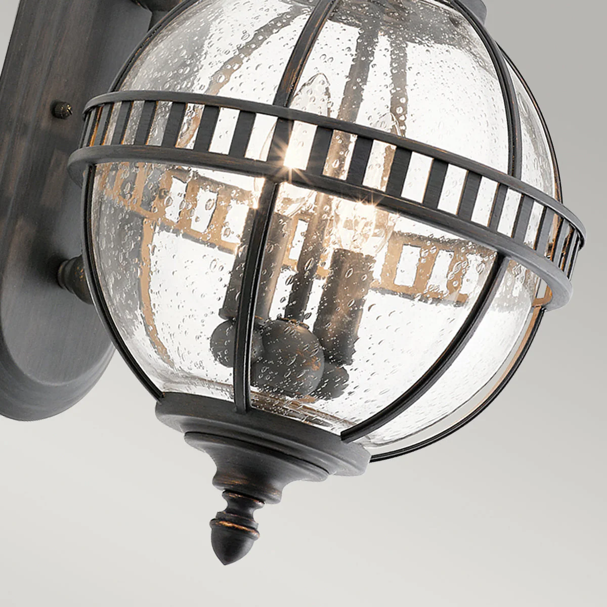 Halleron Small/Medium Wall Lantern - Londonderry/Burnished Bronze Finish - Image 3