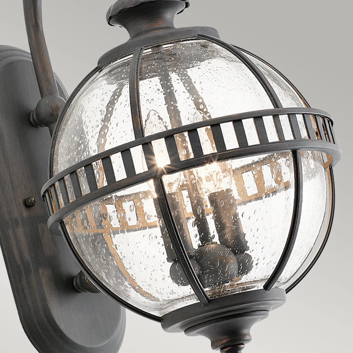 Halleron Small/Medium Wall Lantern - Londonderry/Burnished Bronze Finish - Image 4