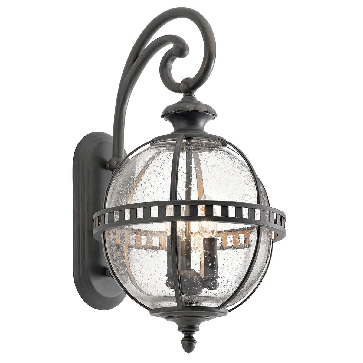 Halleron Small/Medium Wall Lantern - Londonderry/Burnished Bronze Finish - Image 5
