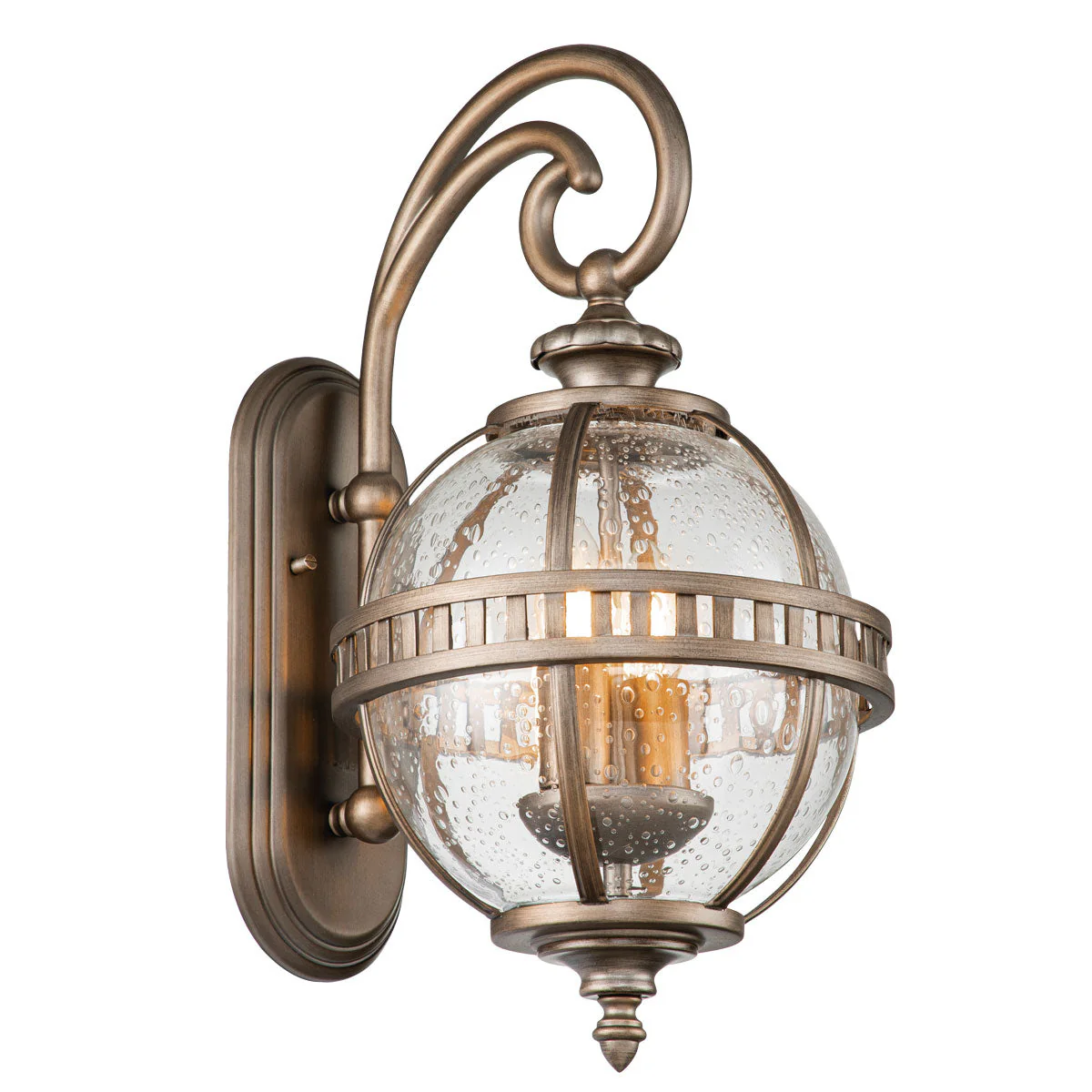 Halleron Small/Medium Wall Lantern - Londonderry/Burnished Bronze Finish - Image 6