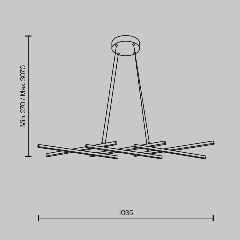 Halo LED Hanging Lamp - Black - Image 2