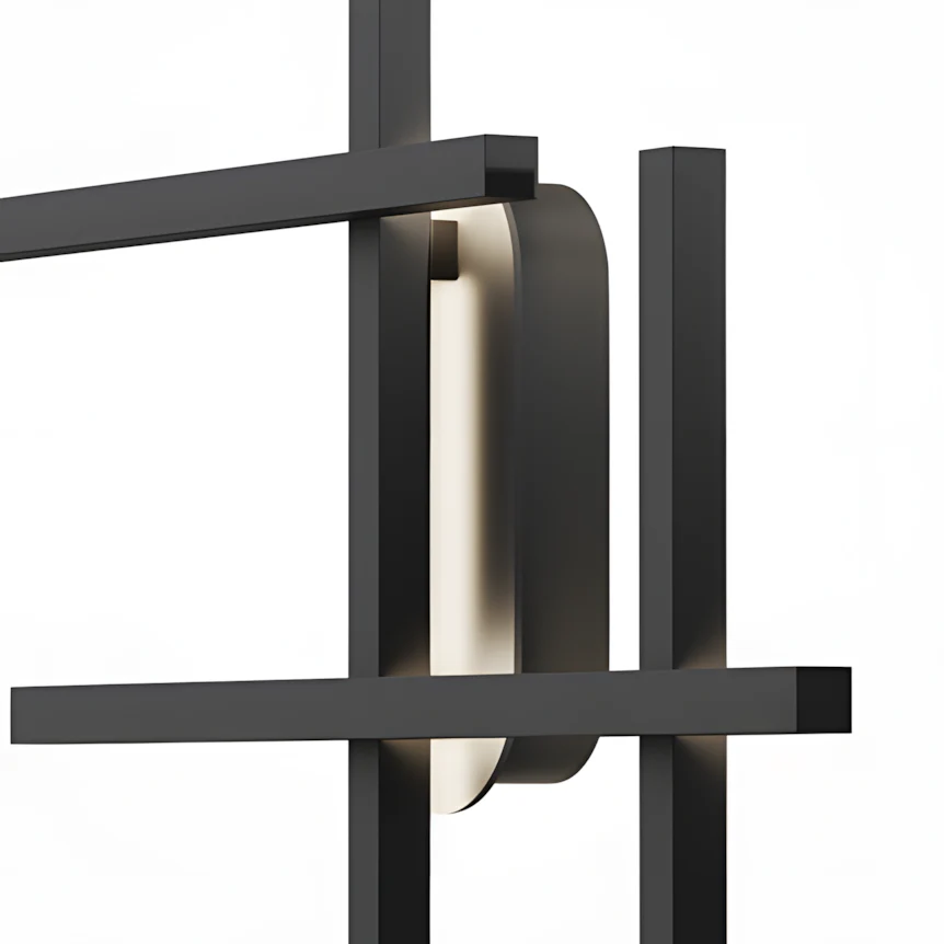Halo LED Linear Wall Light - Black - Image 3