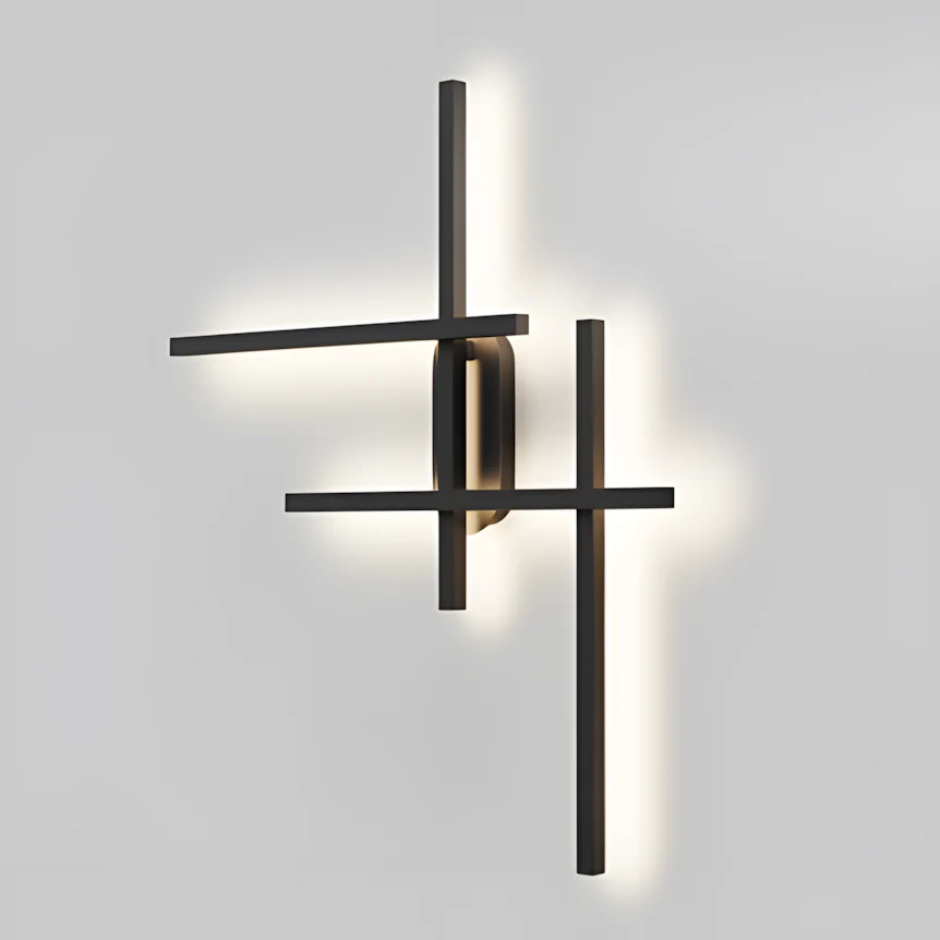 Halo LED Linear Wall Light - Black - Image 5