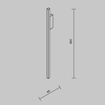 Halo LED Linear Wall Light - Brass/Black - Image 3