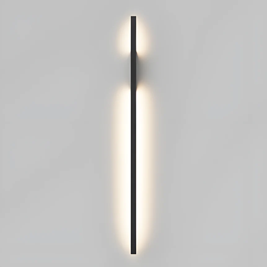 Halo LED Linear Wall Light - Brass/Black - Image 4