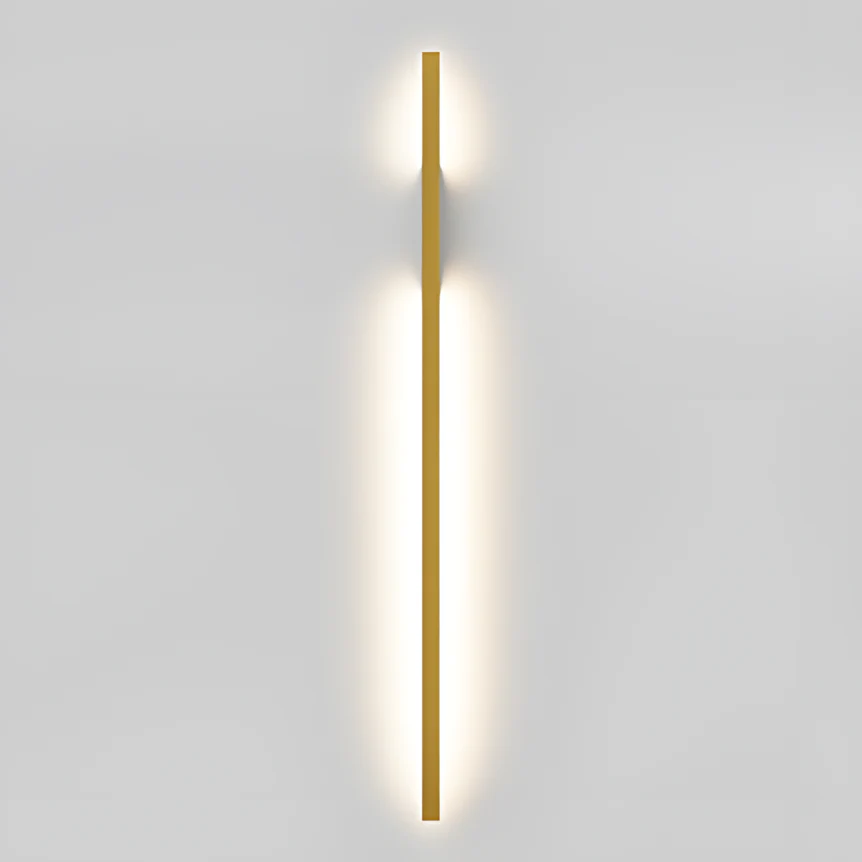 Halo LED Linear Wall Light - Brass/Black - Image 5